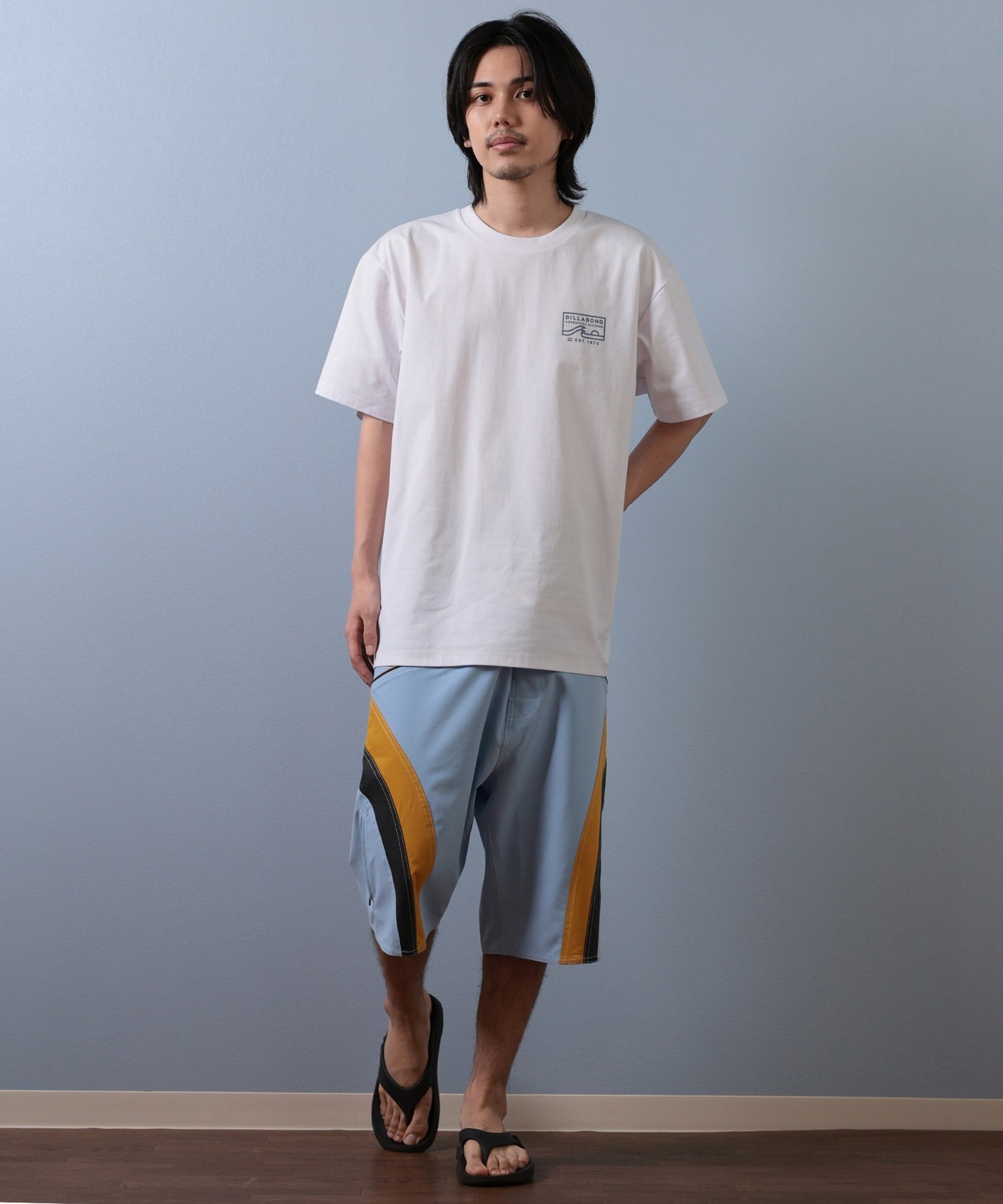 BILLABONG ビラボン 水着 ラッシュガード 半袖 Tシャツ メンズ 水陸両用 吸水速乾 UVカット BF01A-857(BLK-M)