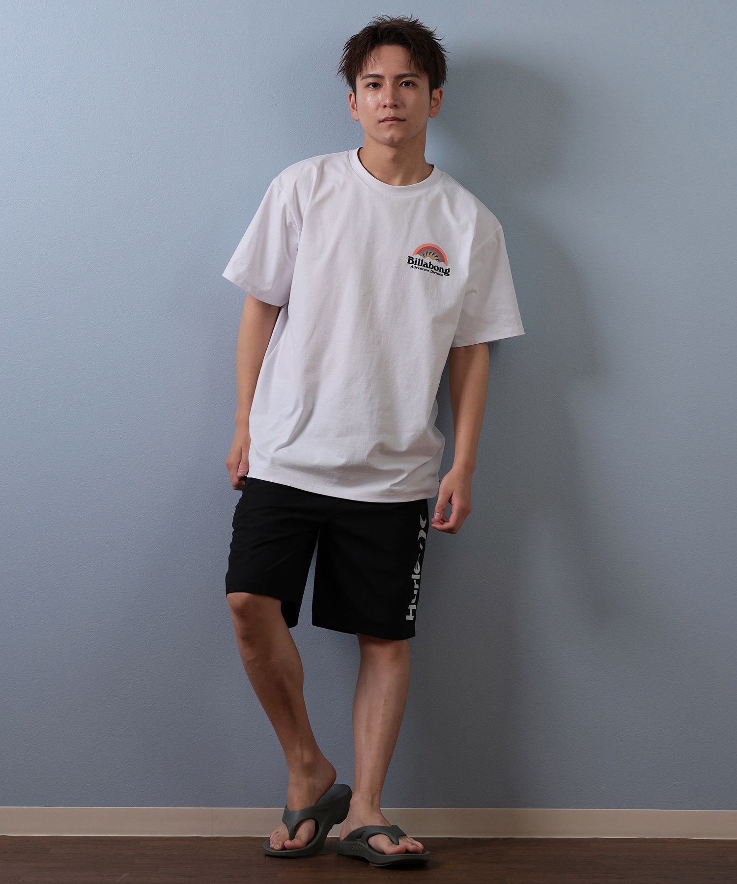 BILLABONG ビラボン 水着 ラッシュガード 半袖 Tシャツ メンズ 水陸両用 吸汗速乾 UVカット BF01A-858(WHT-M)