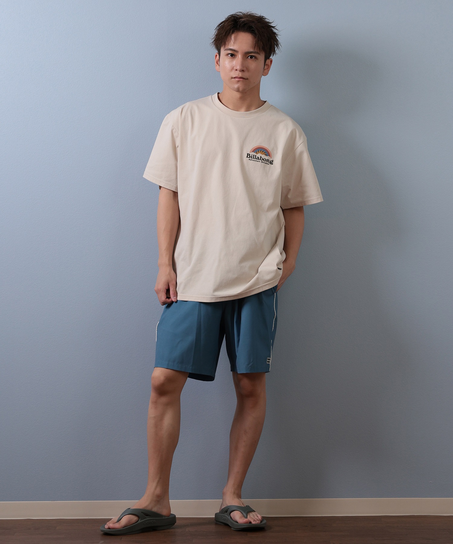 BILLABONG ビラボン 水着 ラッシュガード 半袖 Tシャツ メンズ 水陸両用 吸汗速乾 UVカット BF01A-858(WHT-M)