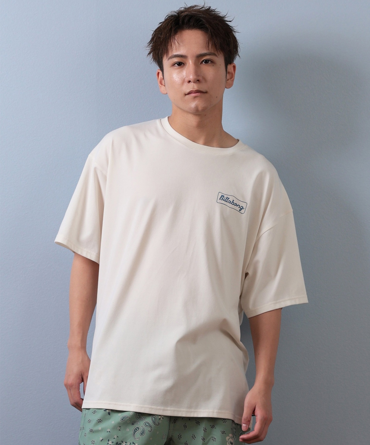 BILLABONG ビラボン 水着 ラッシュガード 半袖 Tシャツ メンズ 水陸両用 吸水速乾 UVカット BF01A-861(ASH-M)