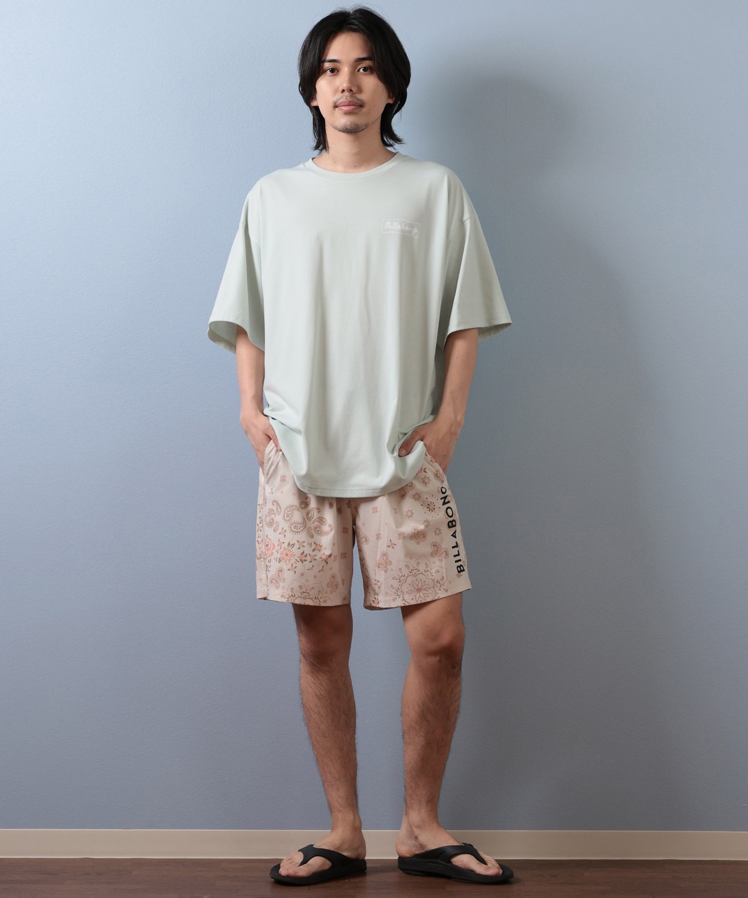 BILLABONG ビラボン 水着 ラッシュガード 半袖 Tシャツ メンズ 水陸両用 吸水速乾 UVカット BF01A-861(ASH-M)