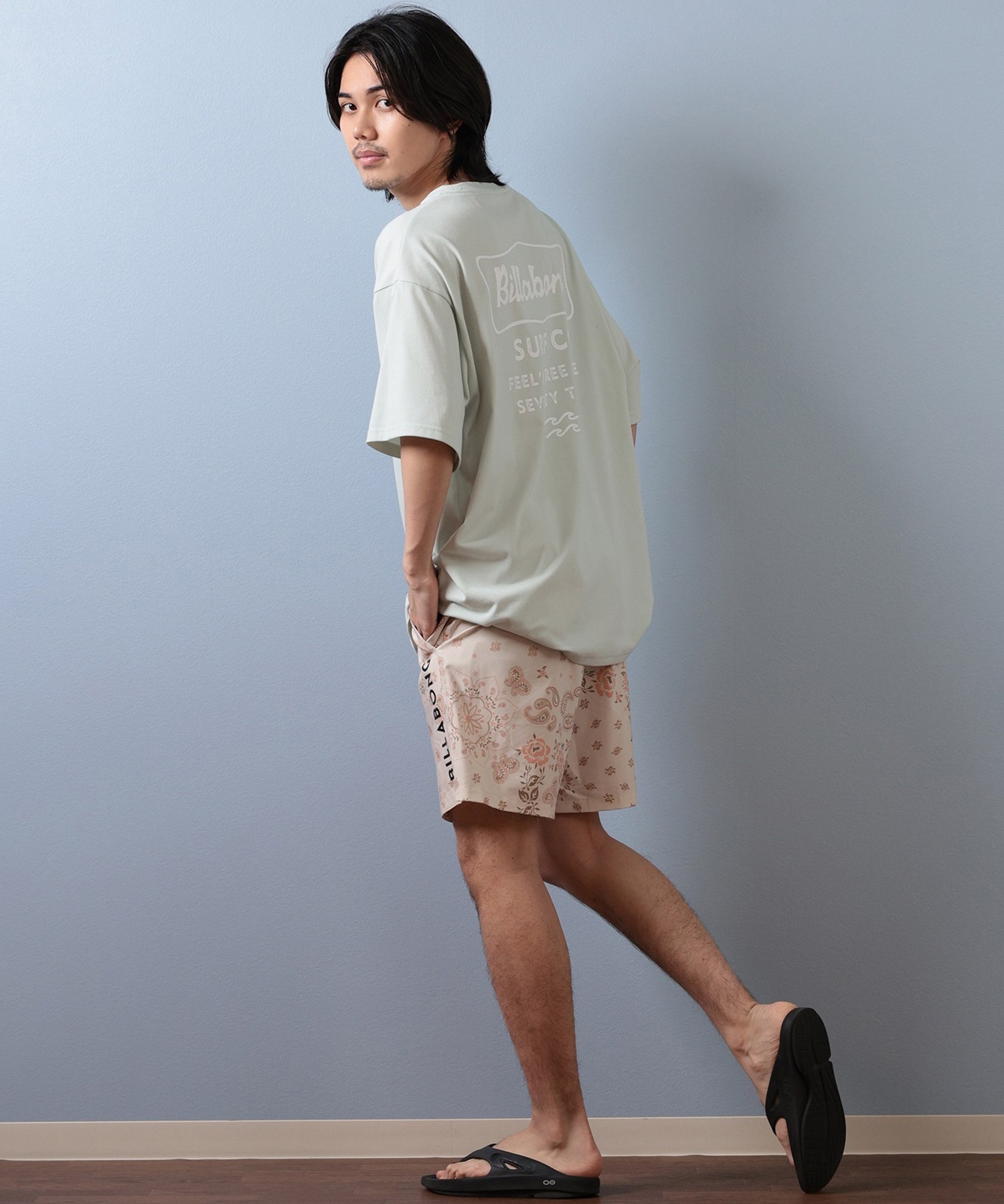 BILLABONG ビラボン 水着 ラッシュガード 半袖 Tシャツ メンズ 水陸両用 吸水速乾 UVカット BF01A-861(ASH-M)