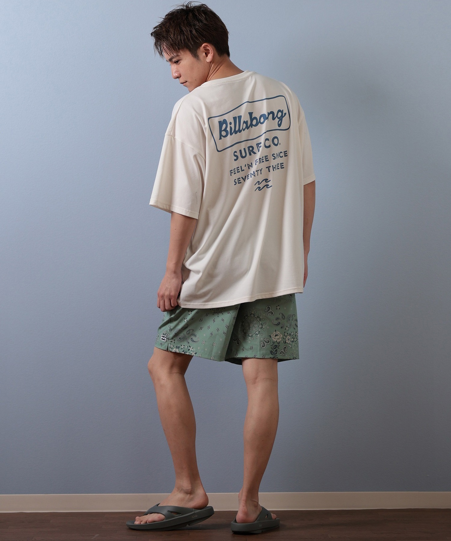 BILLABONG ビラボン 水着 ラッシュガード 半袖 Tシャツ メンズ 水陸両用 吸水速乾 UVカット BF01A-861(ASH-M)