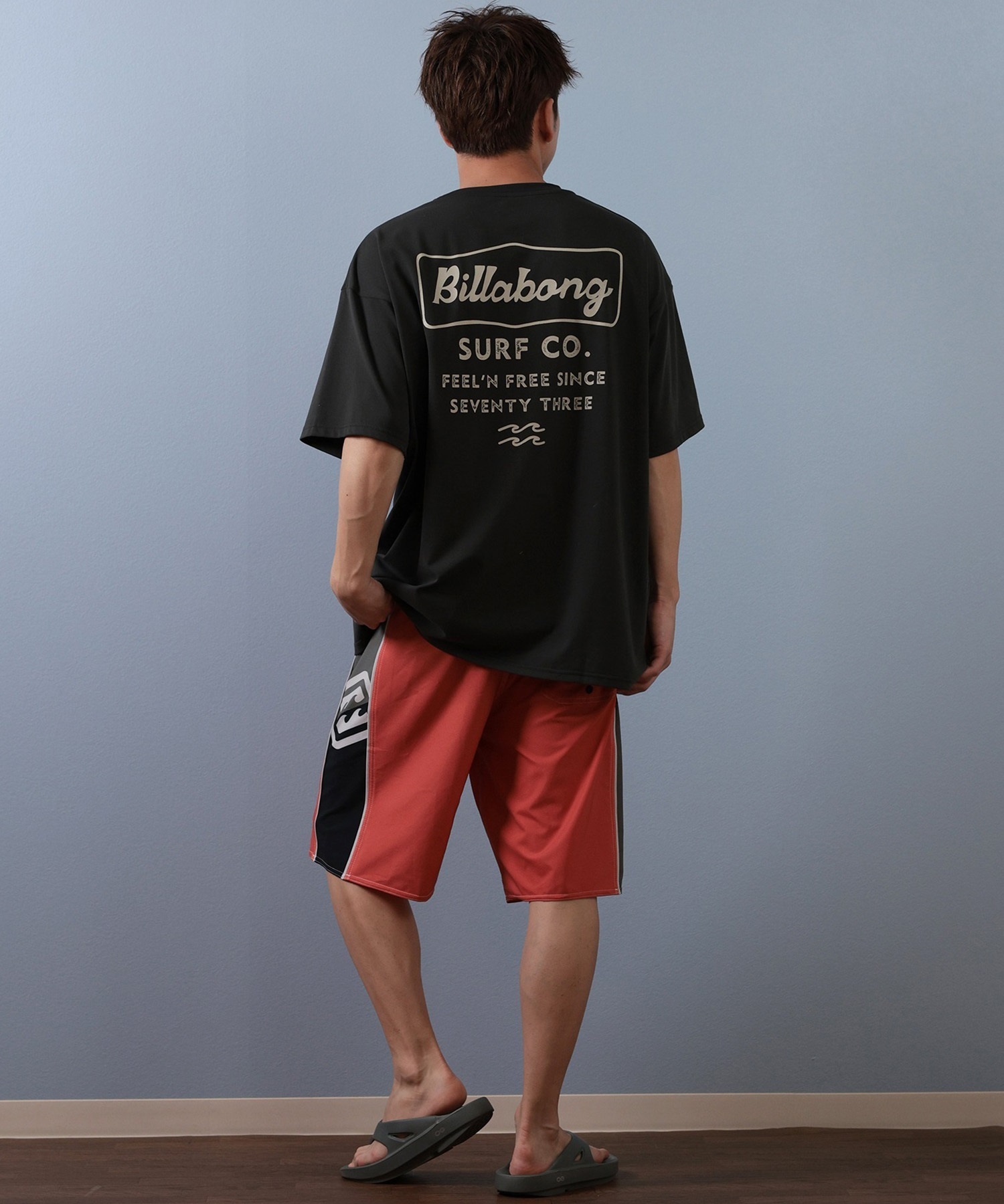 BILLABONG ビラボン 水着 ラッシュガード 半袖 Tシャツ メンズ 水陸両用 吸水速乾 UVカット BF01A-861(ASH-M)