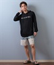 BILLABONG ビラボン 水着 ラッシュガード ジップアップ パーカー メンズ 長袖 ロゴ UVカット BF01A-852(BLK-S)