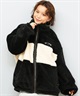 BILLABONG ビラボン ジャケット レディース ボア ジップアップ FUR STAND WAVE LIGHT JKT BF014-755(BLK-M)