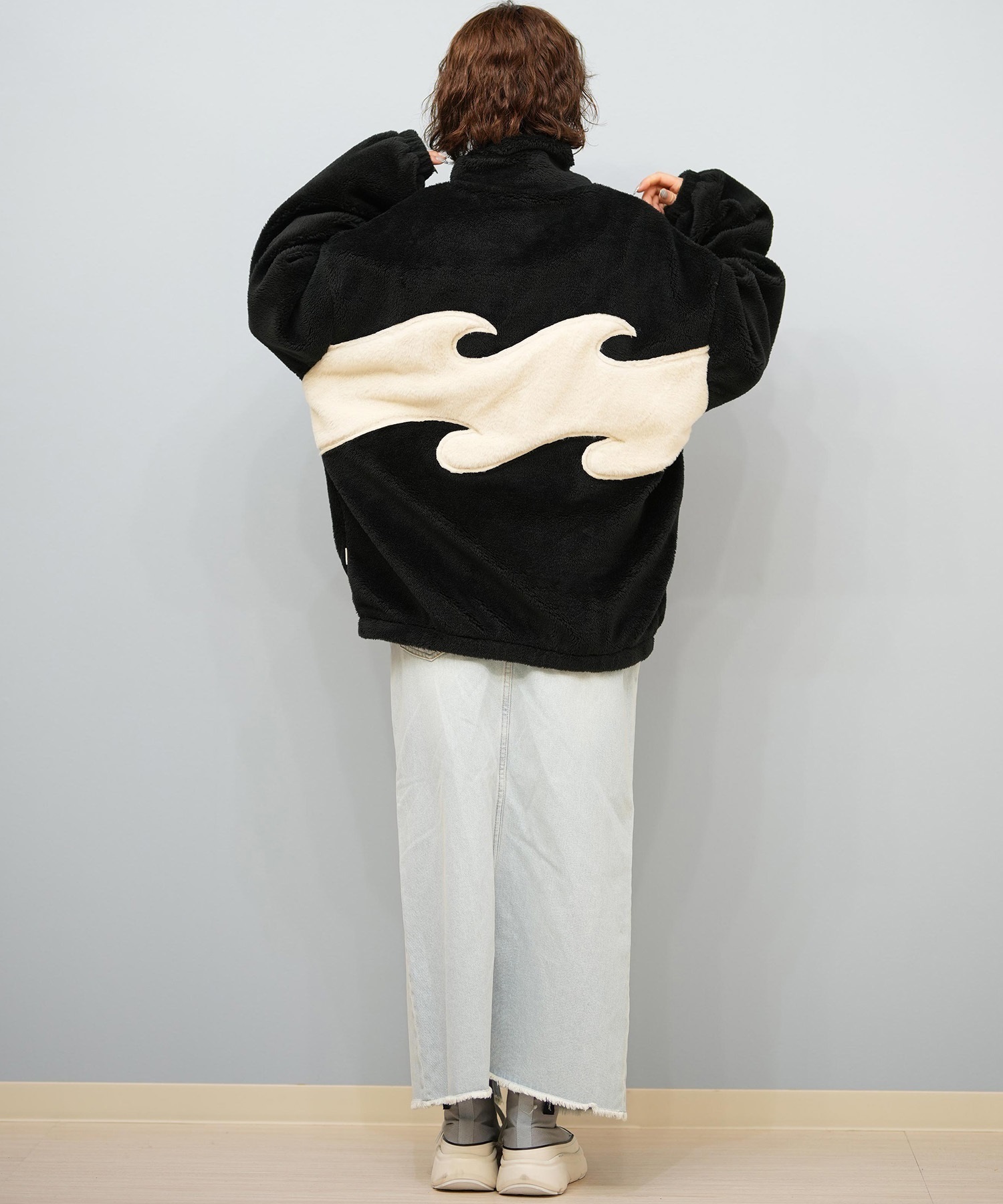BILLABONG ビラボン ジャケット レディース ボア ジップアップ FUR STAND WAVE LIGHT JKT BF014-755(BLK-M)