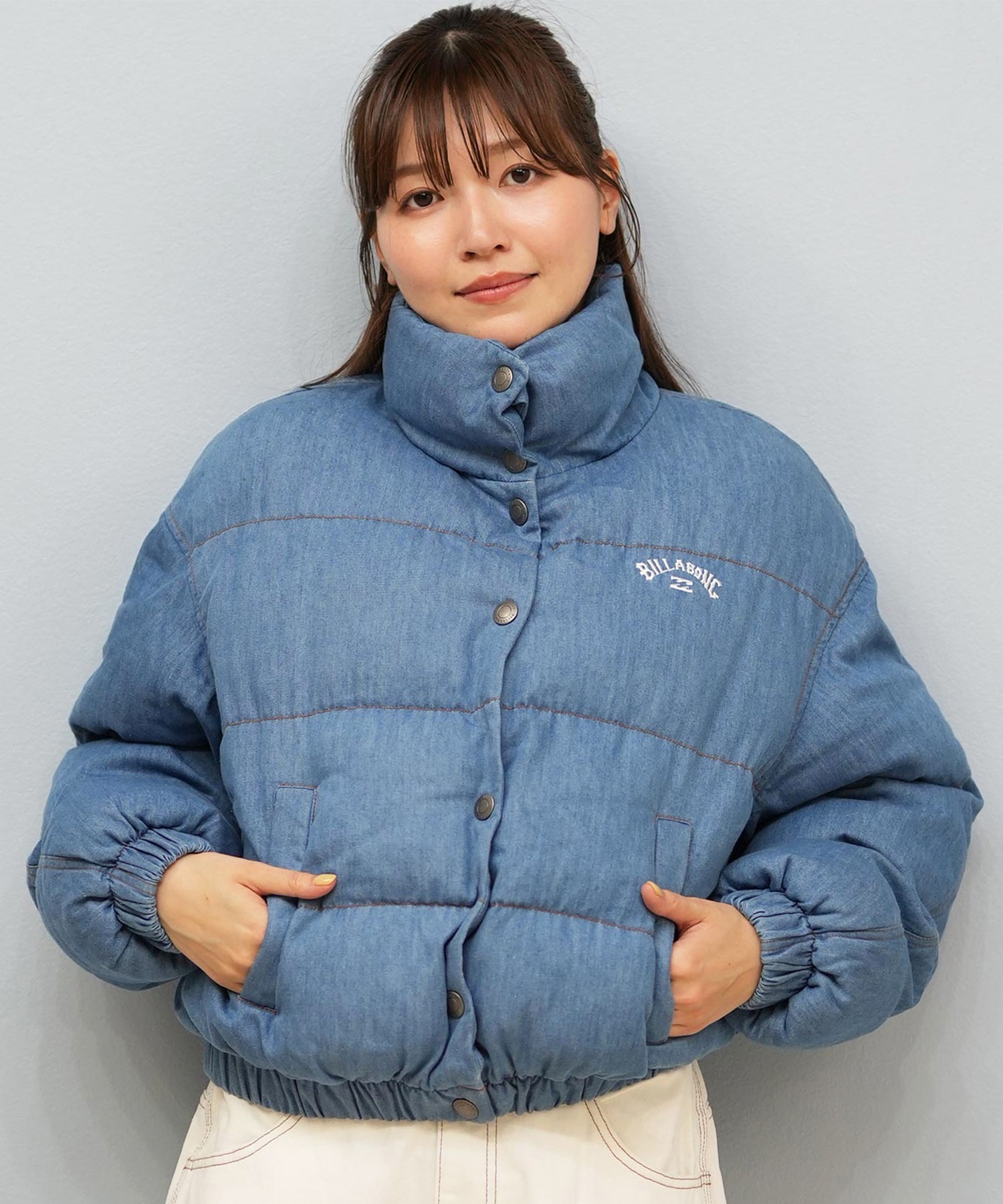BILLABONG ビラボン ジャケット レディース 中綿 ロゴ DENIM PUFF