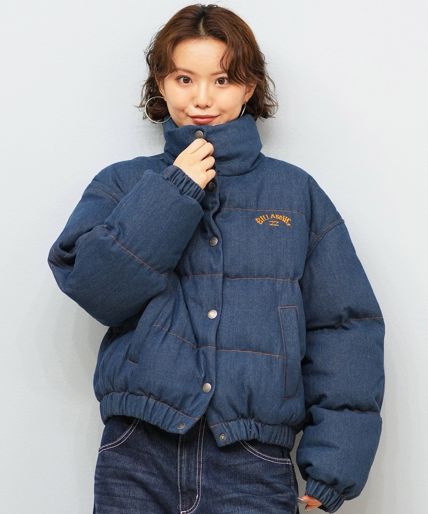 BILLABONG ビラボン ジャケット レディース 中綿 ロゴ DENIM PUFF