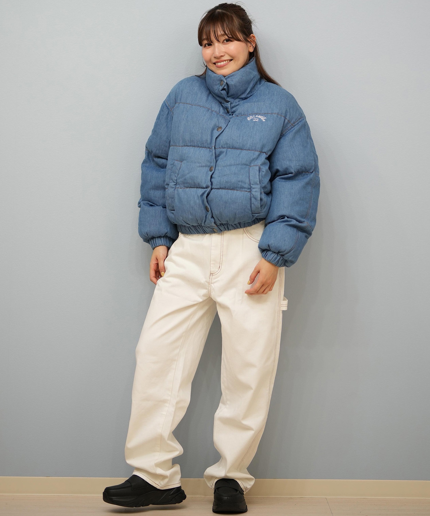 BILLABONG ビラボン ジャケット レディース 中綿 ロゴ DENIM PUFF