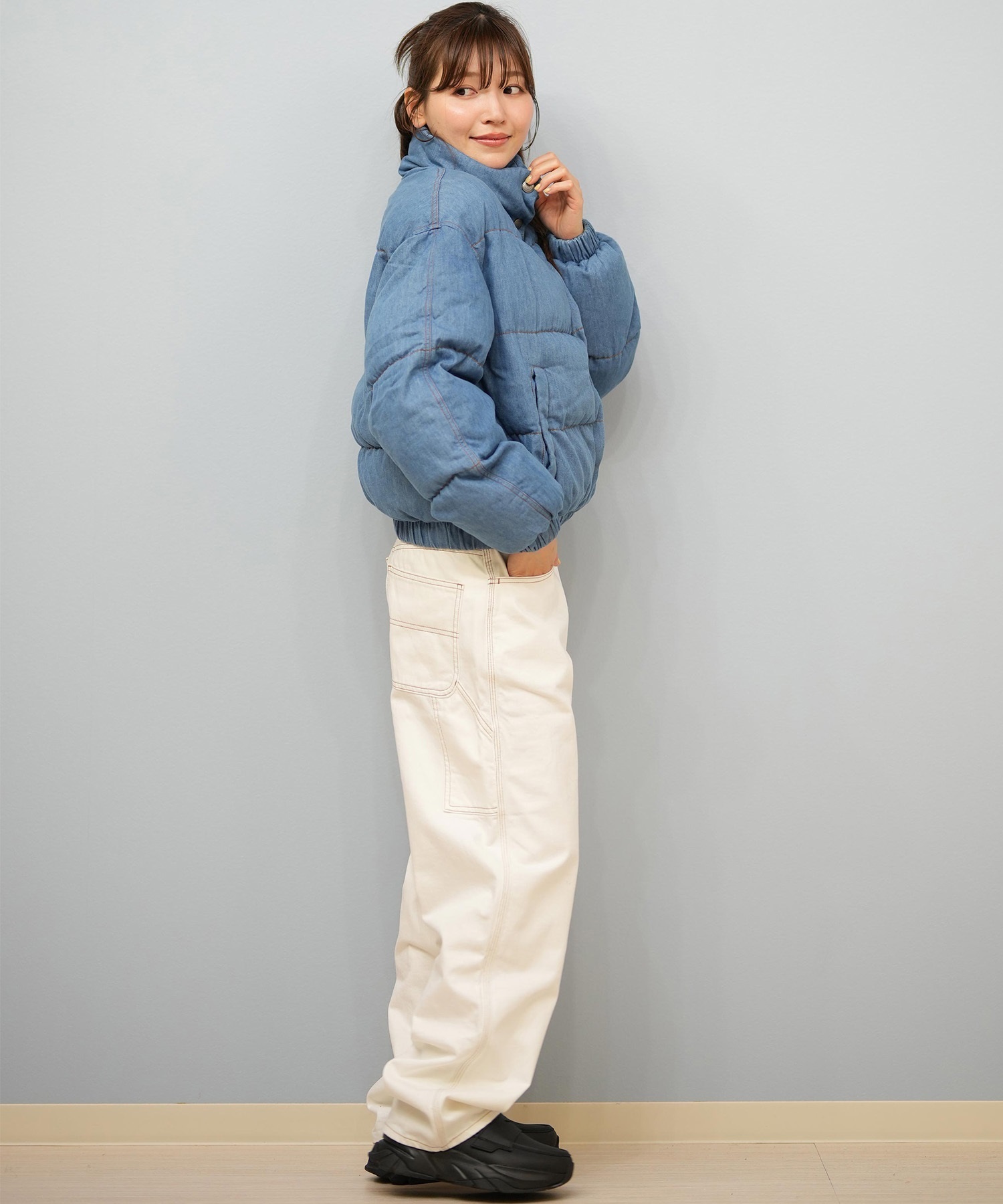 BILLABONG ビラボン ジャケット レディース 中綿 ロゴ DENIM PUFF