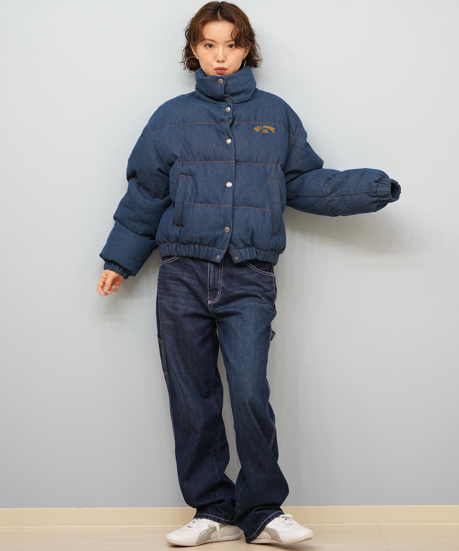BILLABONG ビラボン ジャケット レディース 中綿 ロゴ DENIM PUFF