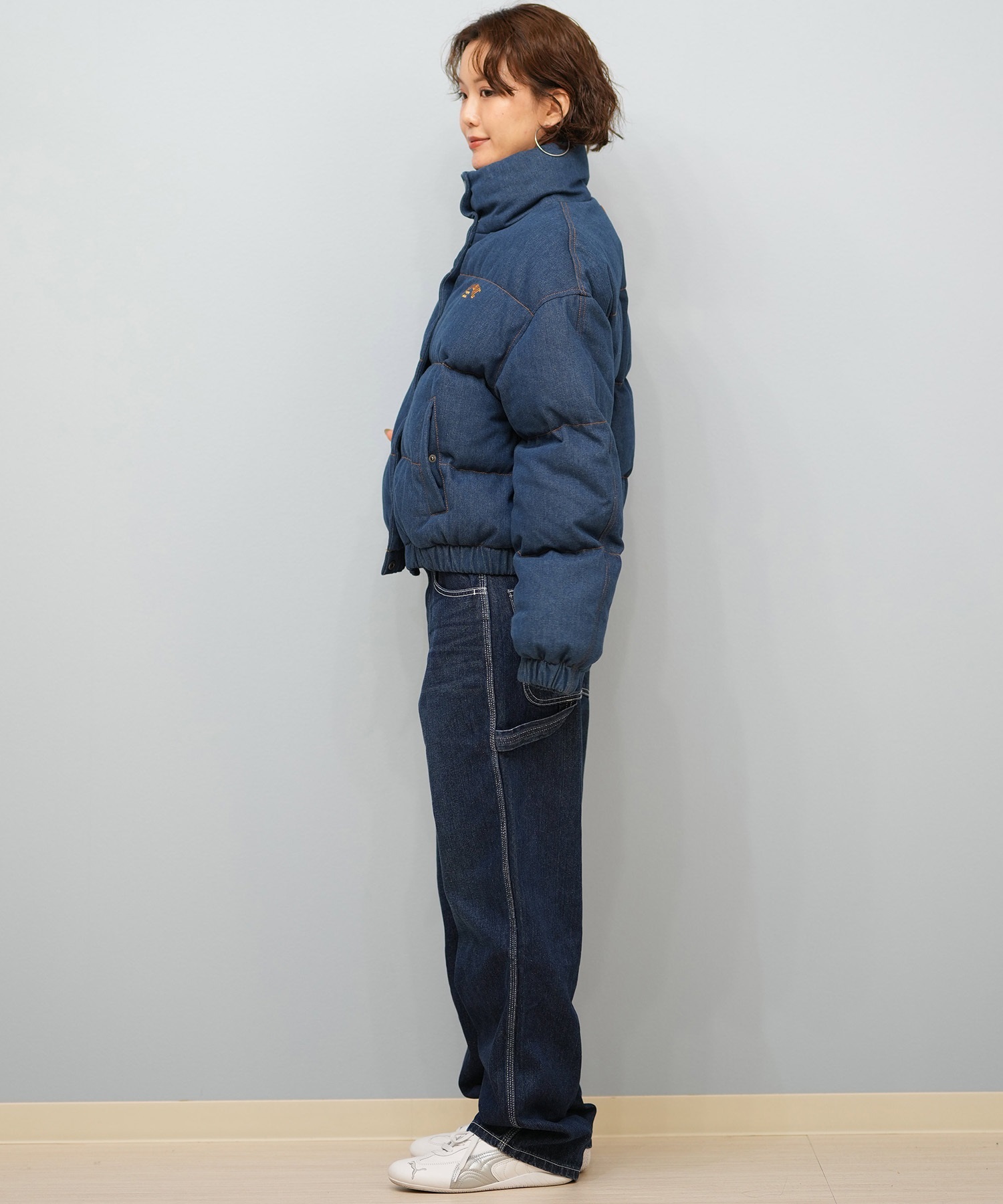 BILLABONG ビラボン ジャケット レディース 中綿 ロゴ DENIM PUFF