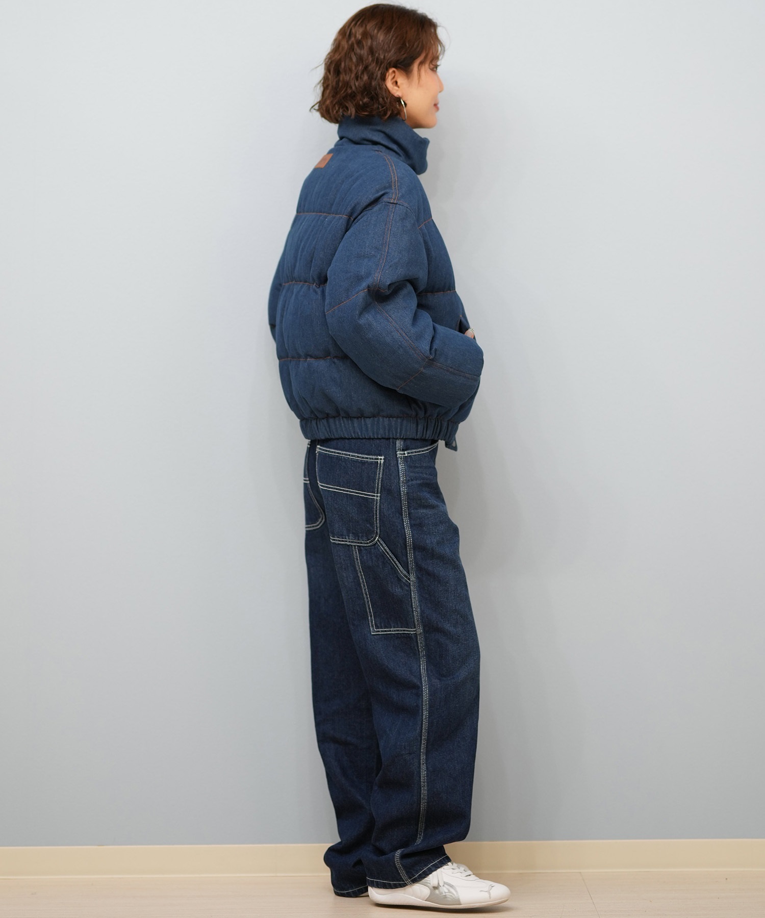 BILLABONG ビラボン ジャケット レディース 中綿 ロゴ DENIM PUFF