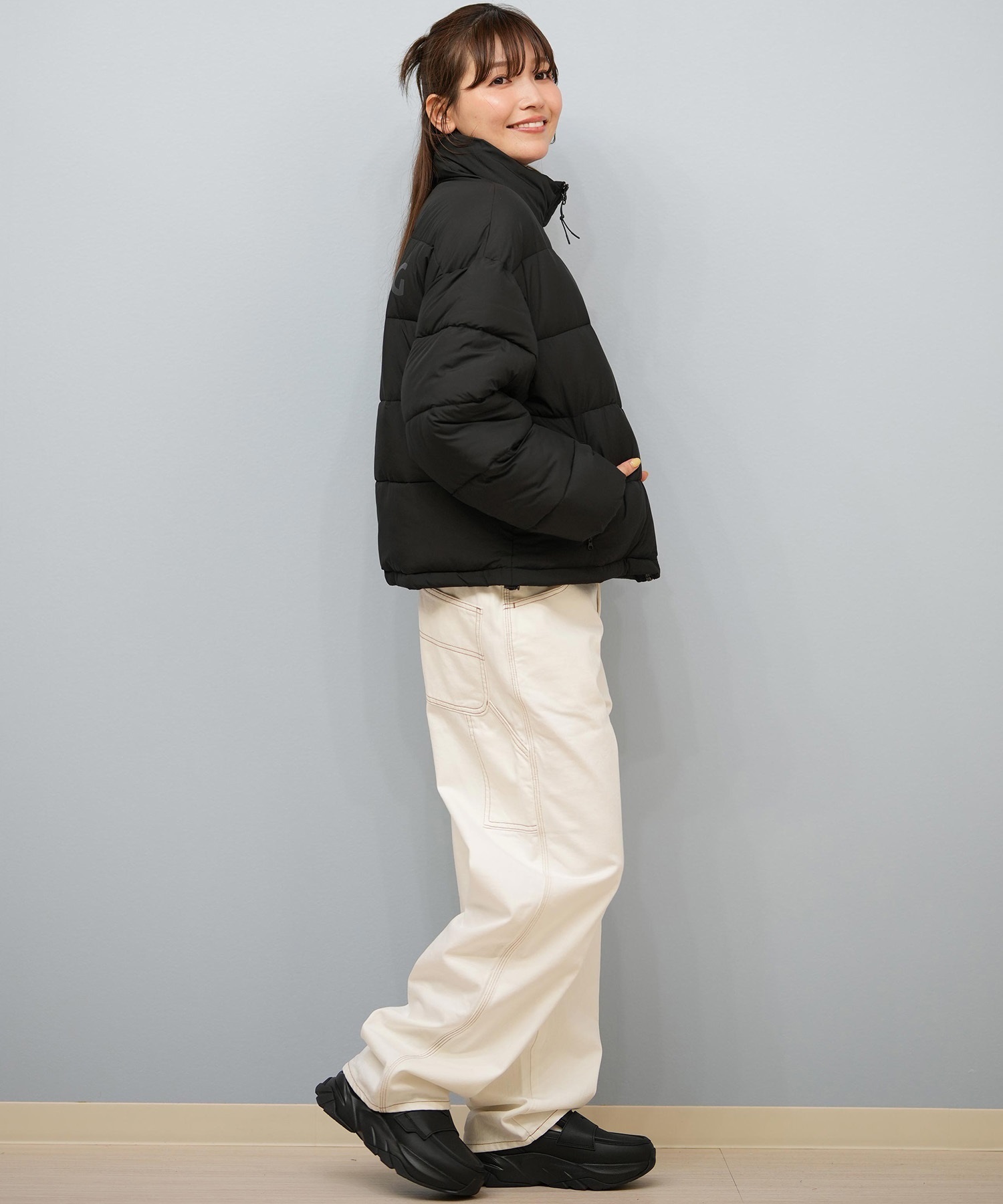 BILLABONG ビラボン ジャケット レディース 中綿 ロゴ Y2K PUFF JACKET BF014-762(BLK-M)