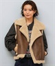 BILLABONG ビラボン ベスト レディース ワンポイント FAUX LEATHER MOUTON VEST BF014-750(BLK-M)