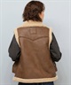 BILLABONG ビラボン ベスト レディース ワンポイント FAUX LEATHER MOUTON VEST BF014-750(BLK-M)