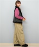 BILLABONG ビラボン ベスト レディース ワンポイント FAUX LEATHER MOUTON VEST BF014-750(BLK-M)