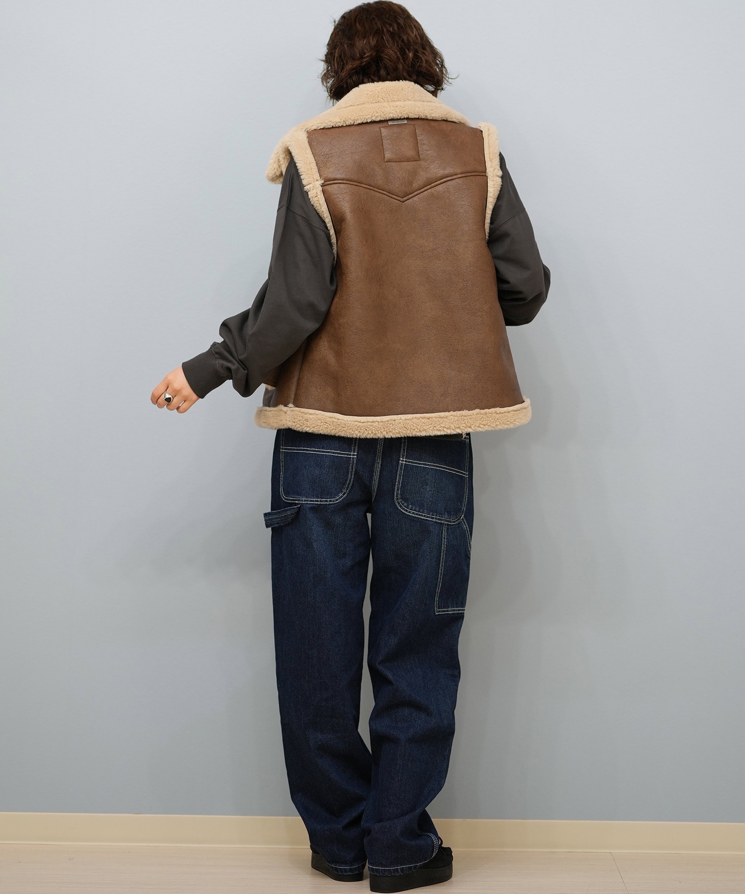 BILLABONG ビラボン ベスト レディース ワンポイント FAUX LEATHER