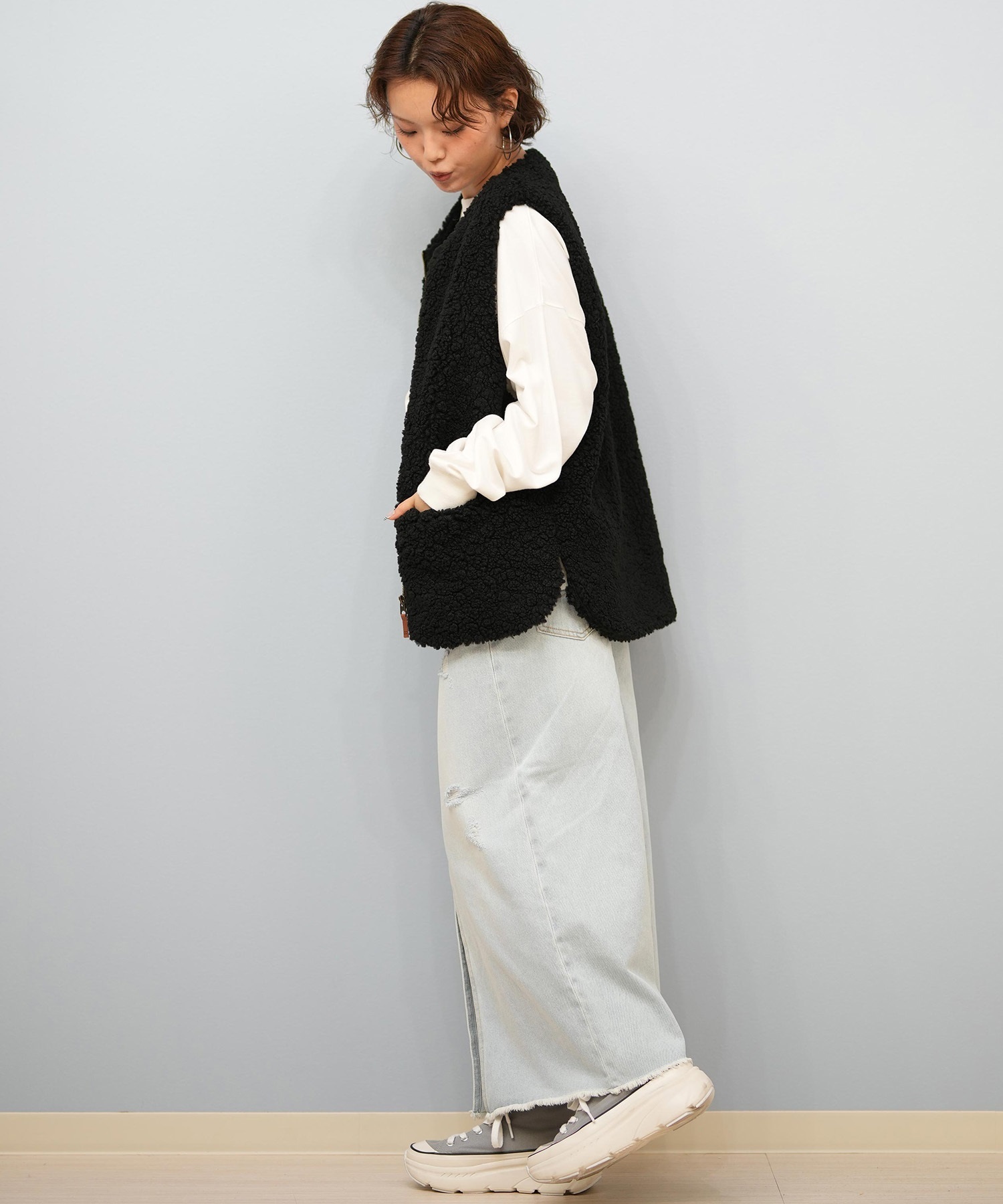 BILLABONG ビラボン ベスト レディース シンプル FUR BOA VEST BF014-752(WCP-M)