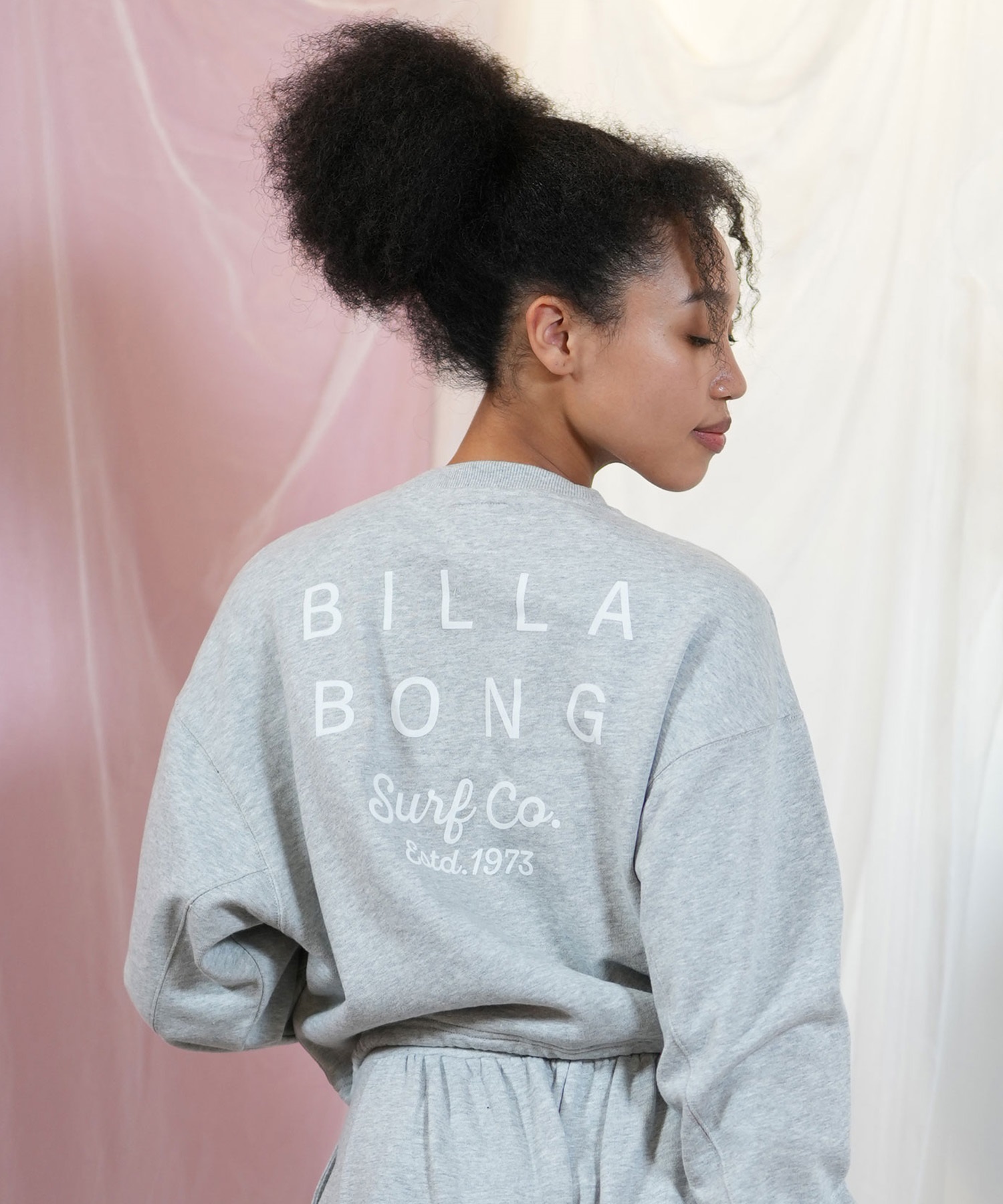 BILLABONG ビラボン トレーナー レディース クルーネック スウェット バックプリント 裏毛 CLEAN LOGO SWEAT CREW BF013-002(SCS-M)