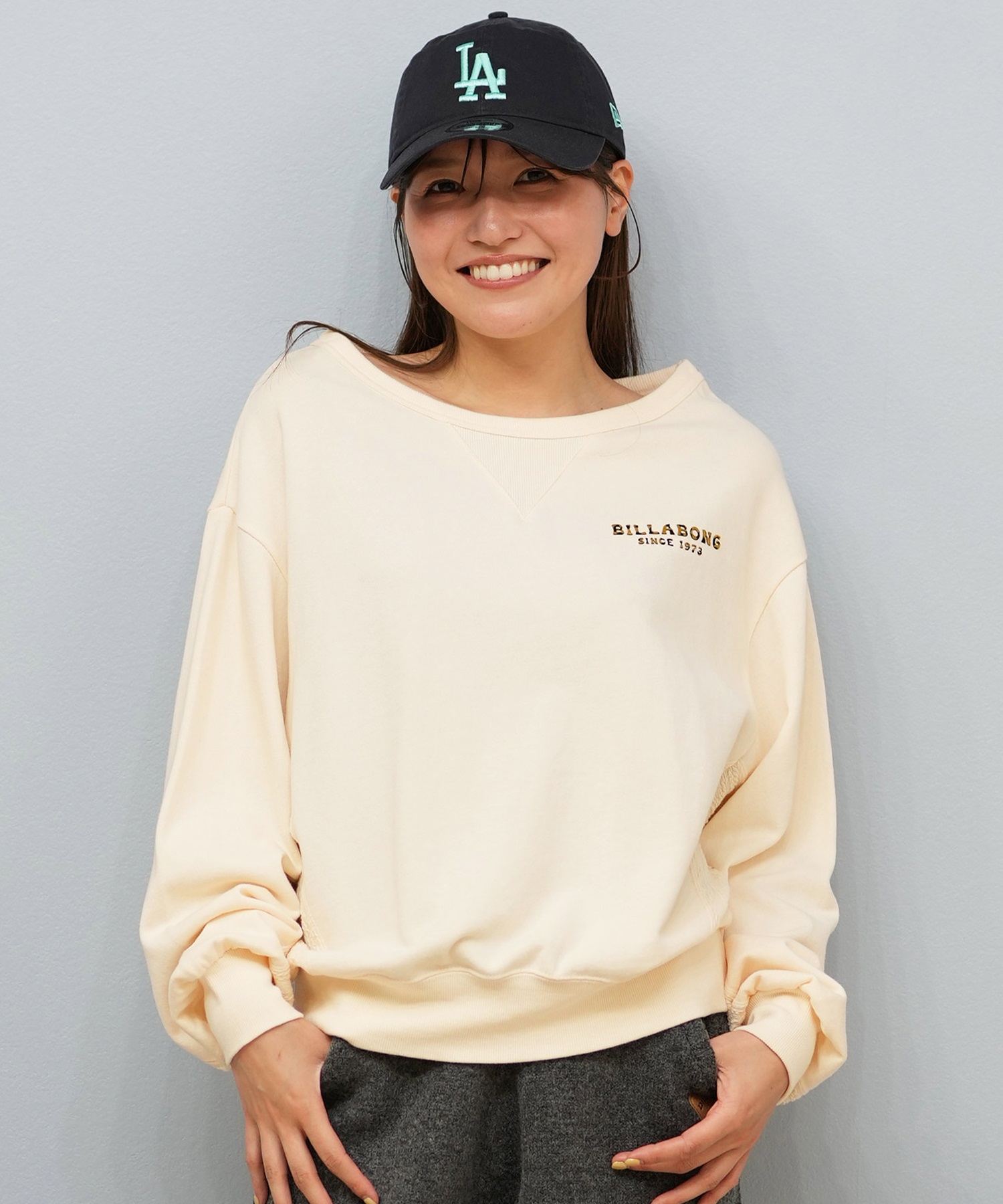 BILLABONG ビラボン トレーナー スウェット レディース ボートネック 
