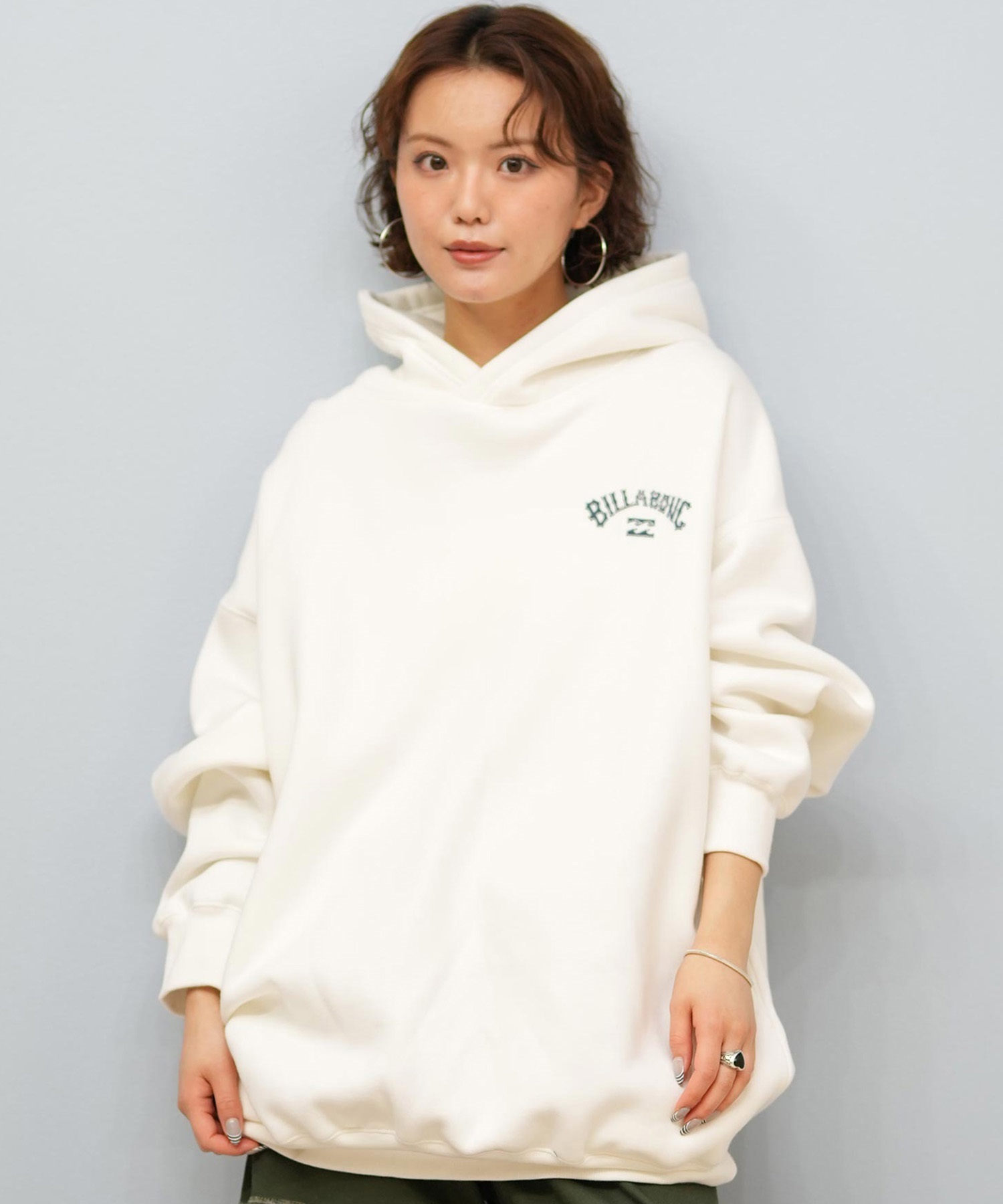 BILLABONG ビラボン プルオーバー パーカー レディース オーバーサイズ バックプリント 裏起毛 BF014-016(OFB-M)