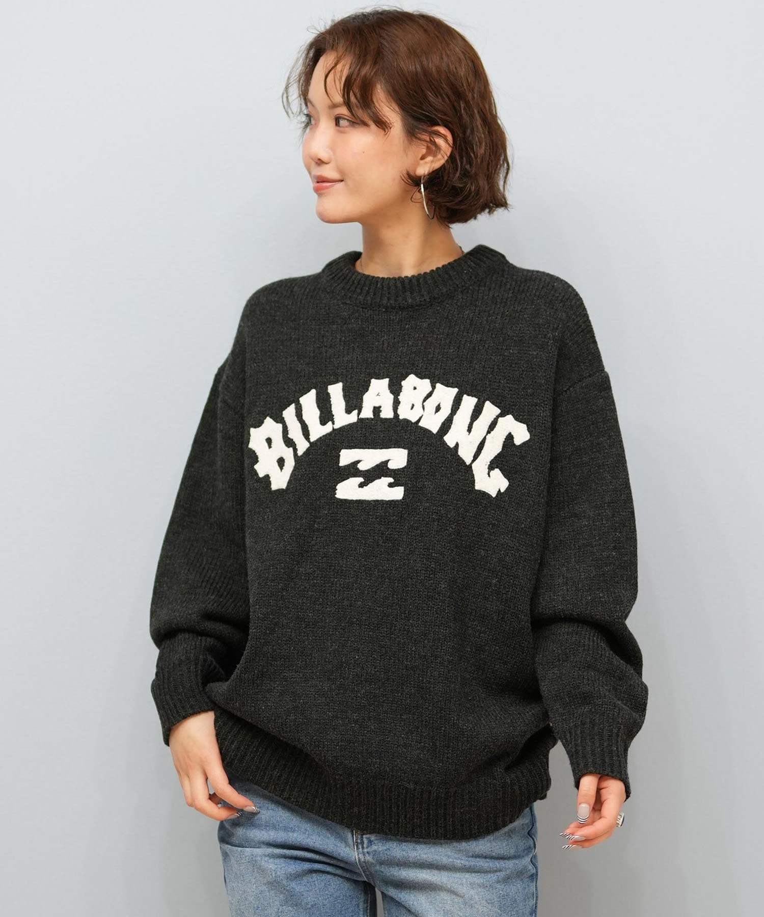 BILLABONG ビラボン ニット セーター レディース ロゴ クルー