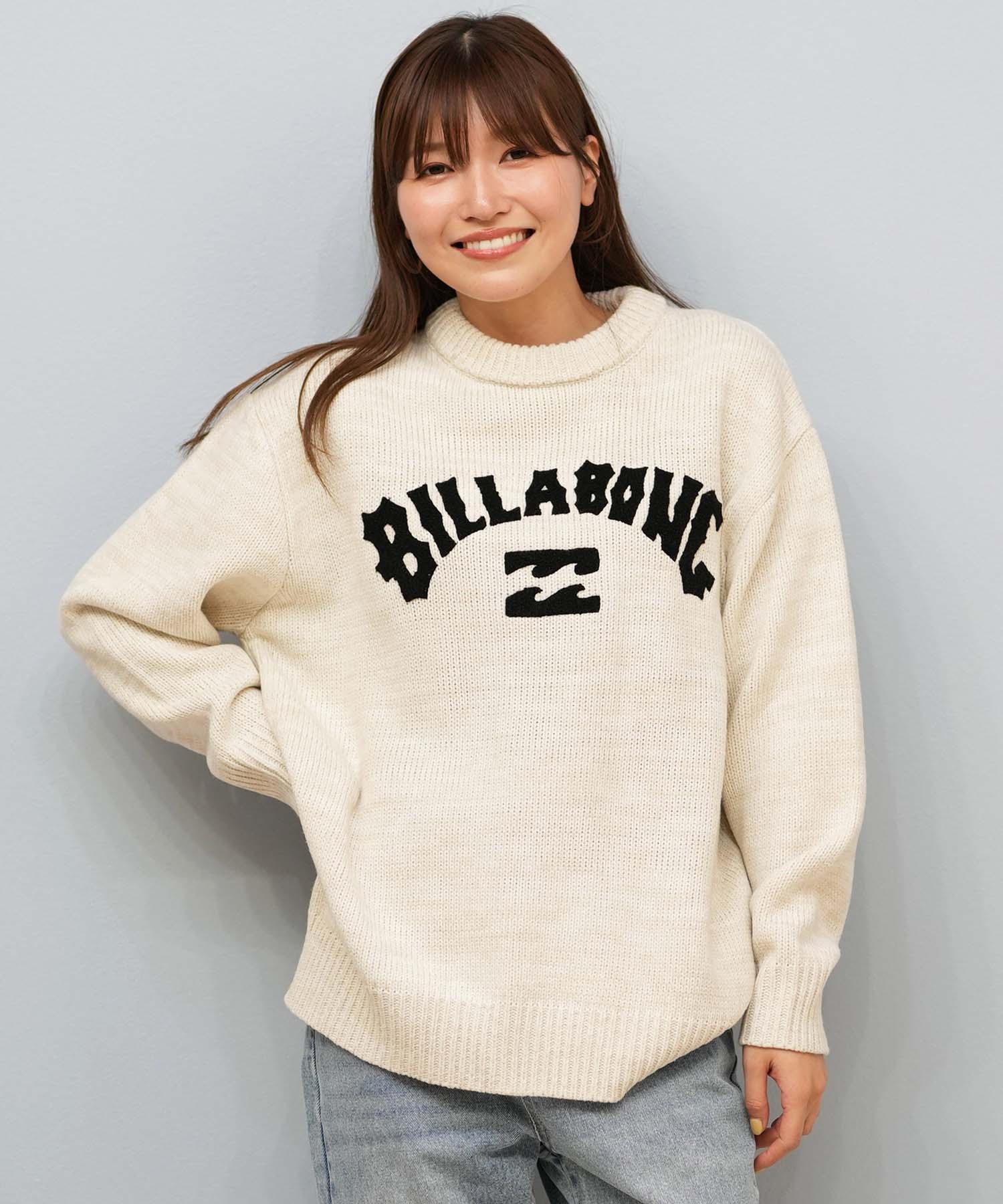 BILLABONG ビラボン ニット セーター レディース ロゴ クルー