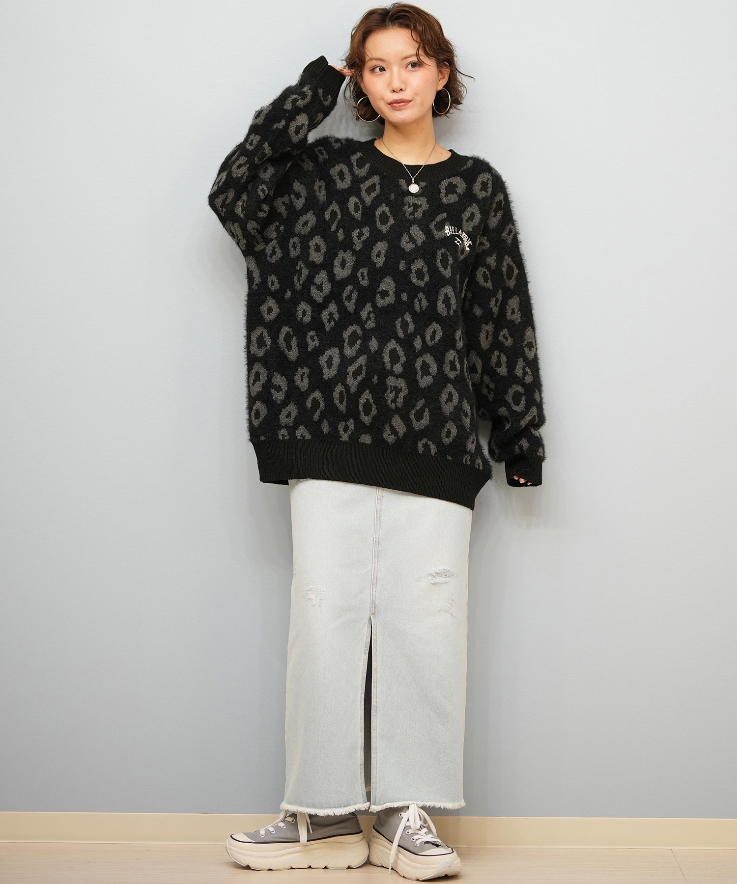 BILLABONG ビラボン ニット セーター レディース ヒョウ柄 レオパード