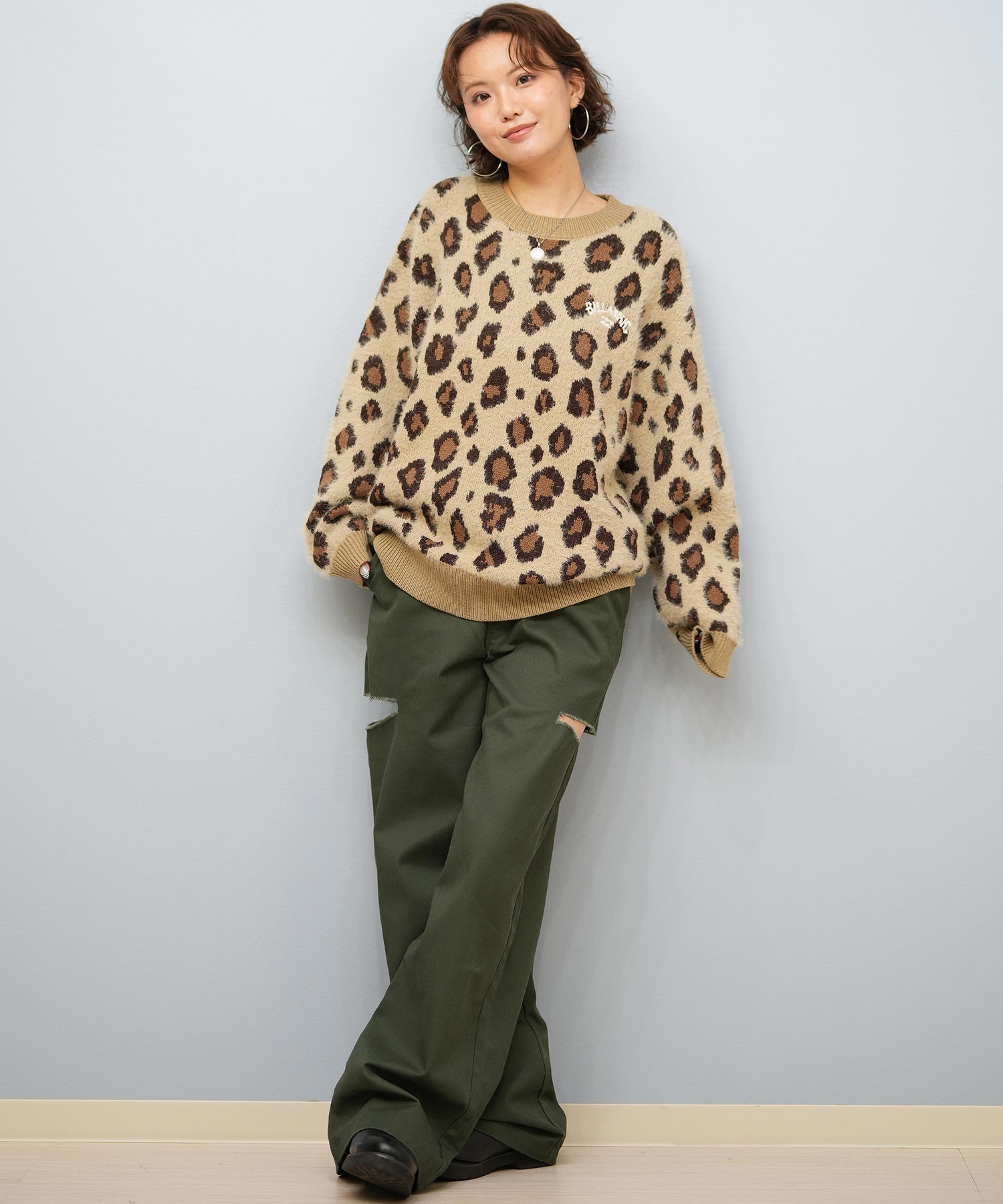 BILLABONG ビラボン ニット セーター レディース ヒョウ柄 レオパード