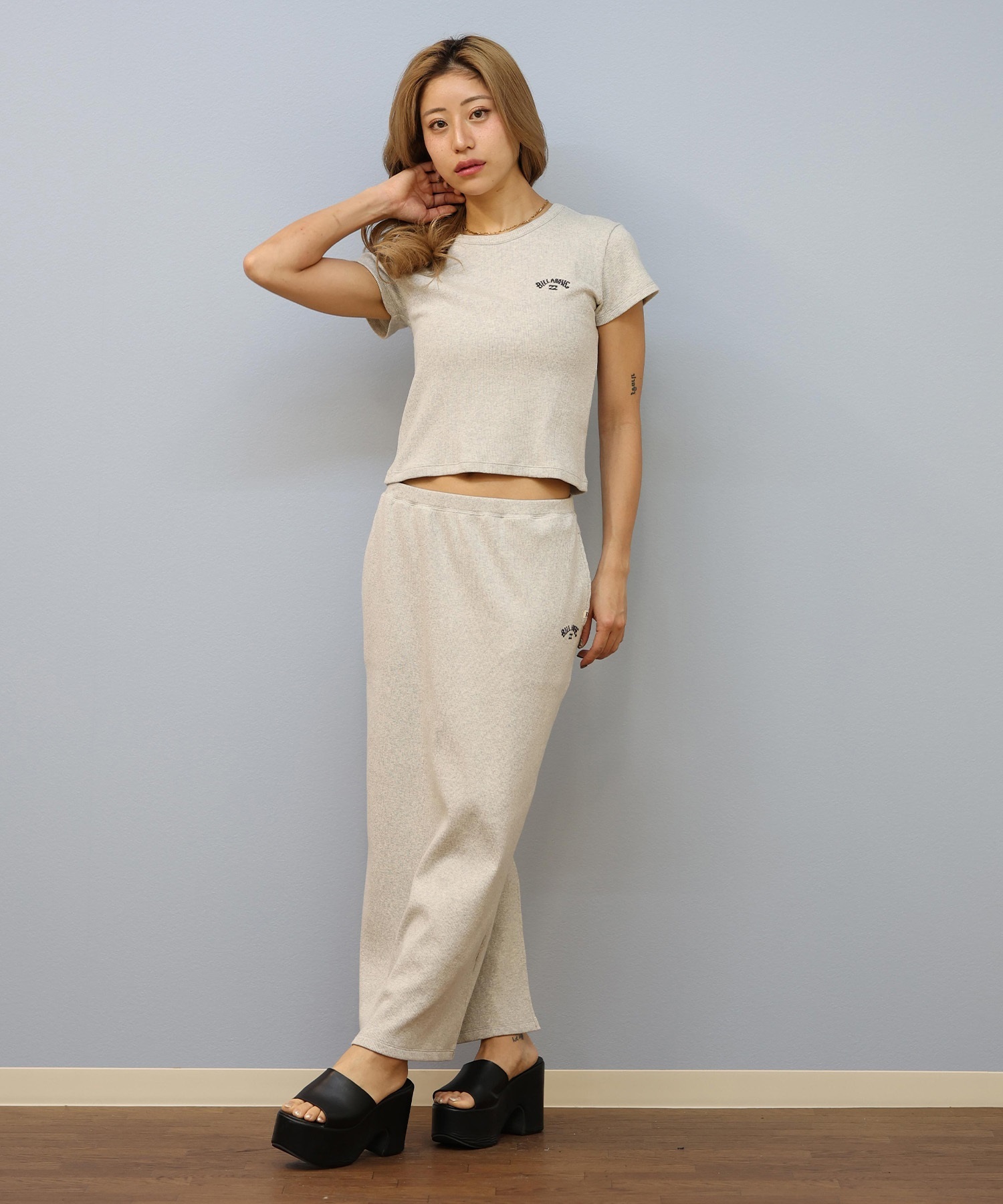 BILLABONG ビラボン スカート レディース Iライン ロング丈 リブ素材