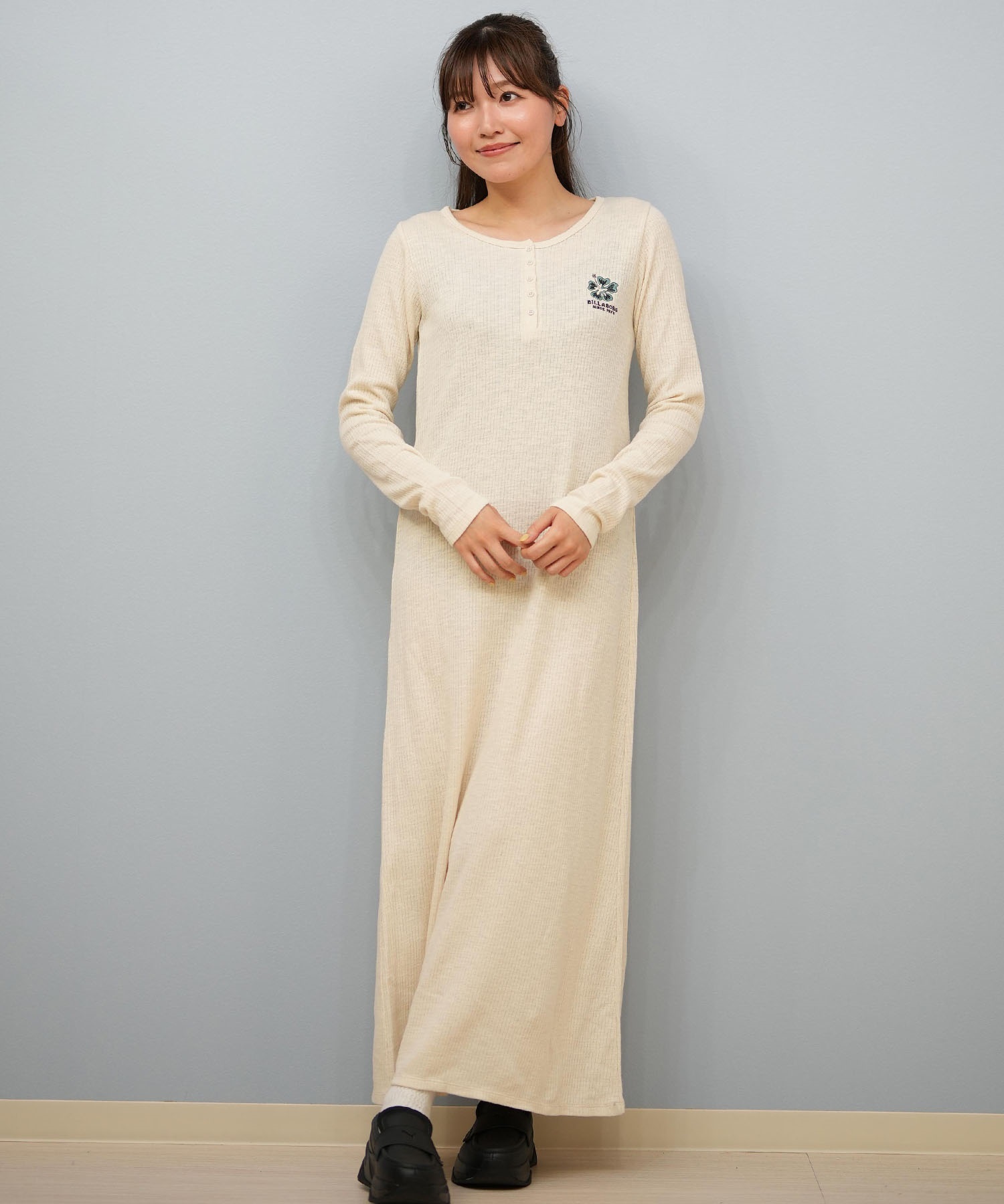 BILLABONG ビラボン ワンピース レディース 長袖 ロング丈 刺繍 BABY