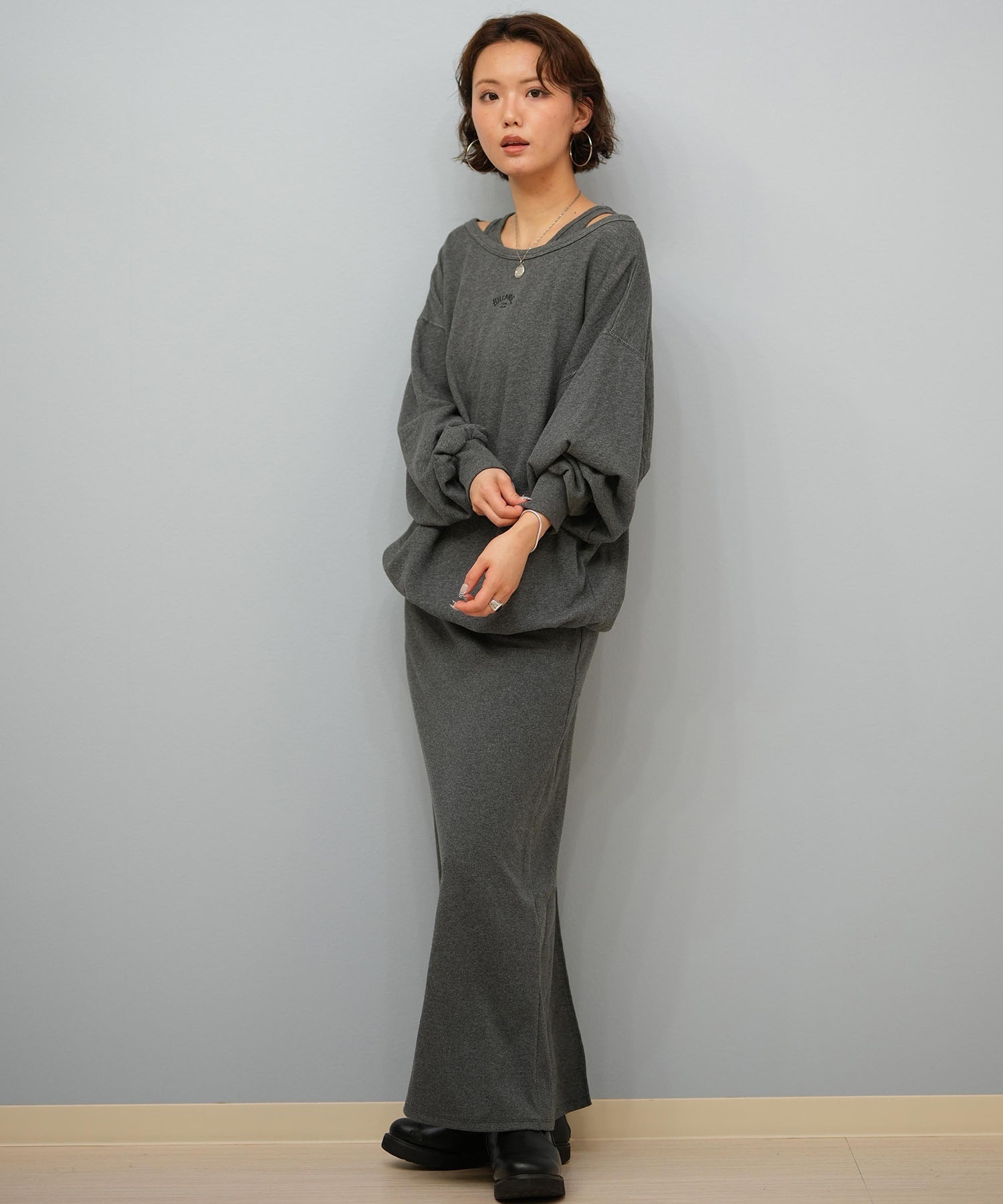 BILLABONG ビラボン ロングワンピース リネン ホワイト BILLABONG ワンピース ビラボン JACQUARD RIB SALOPETTE サーフ
