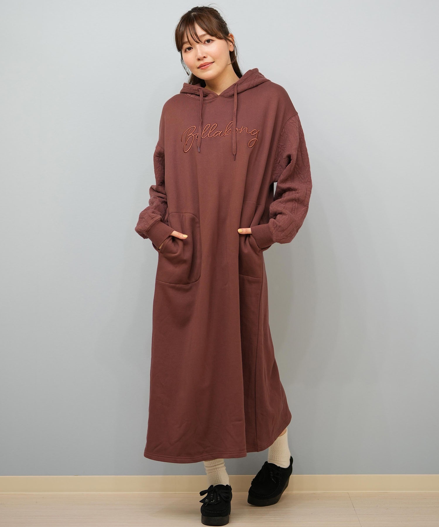 BILLABONG ビラボン ワンピース レディース パーカー ロング丈 フード