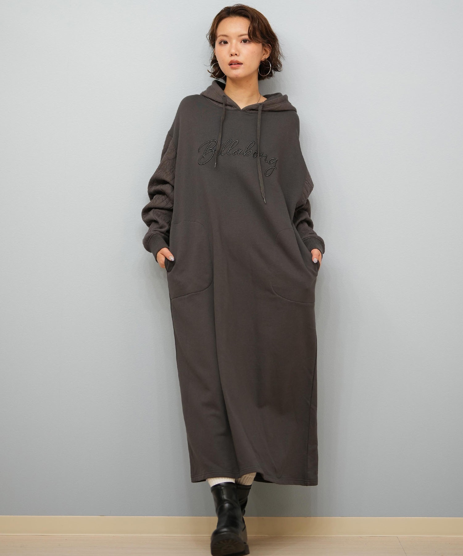 BILLABONG ビラボン ワンピース レディース パーカー ロング丈 フード