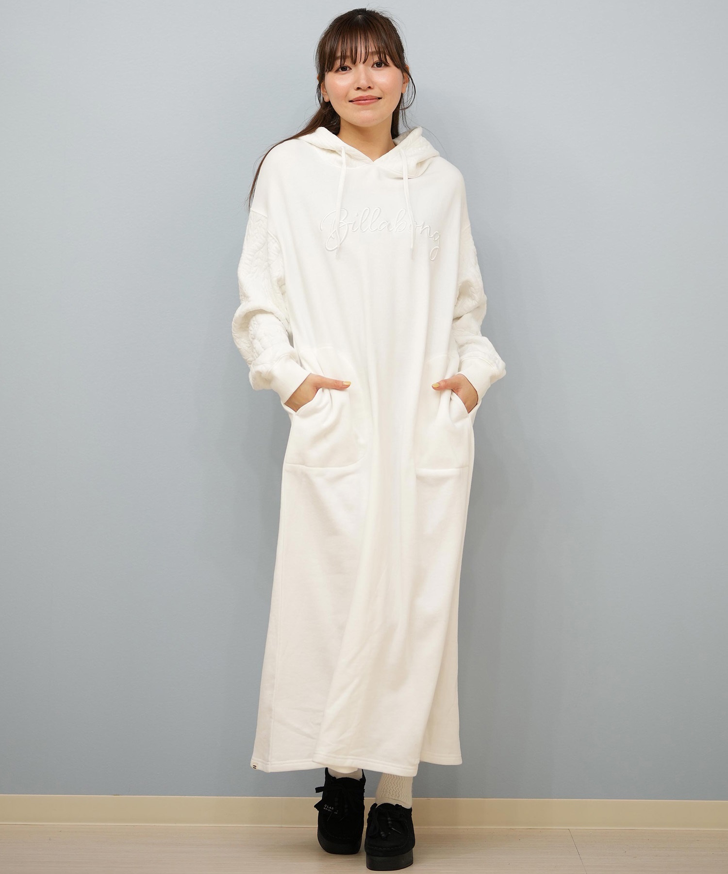 BILLABONG ビラボン ワンピース レディース パーカー ロング丈 フード