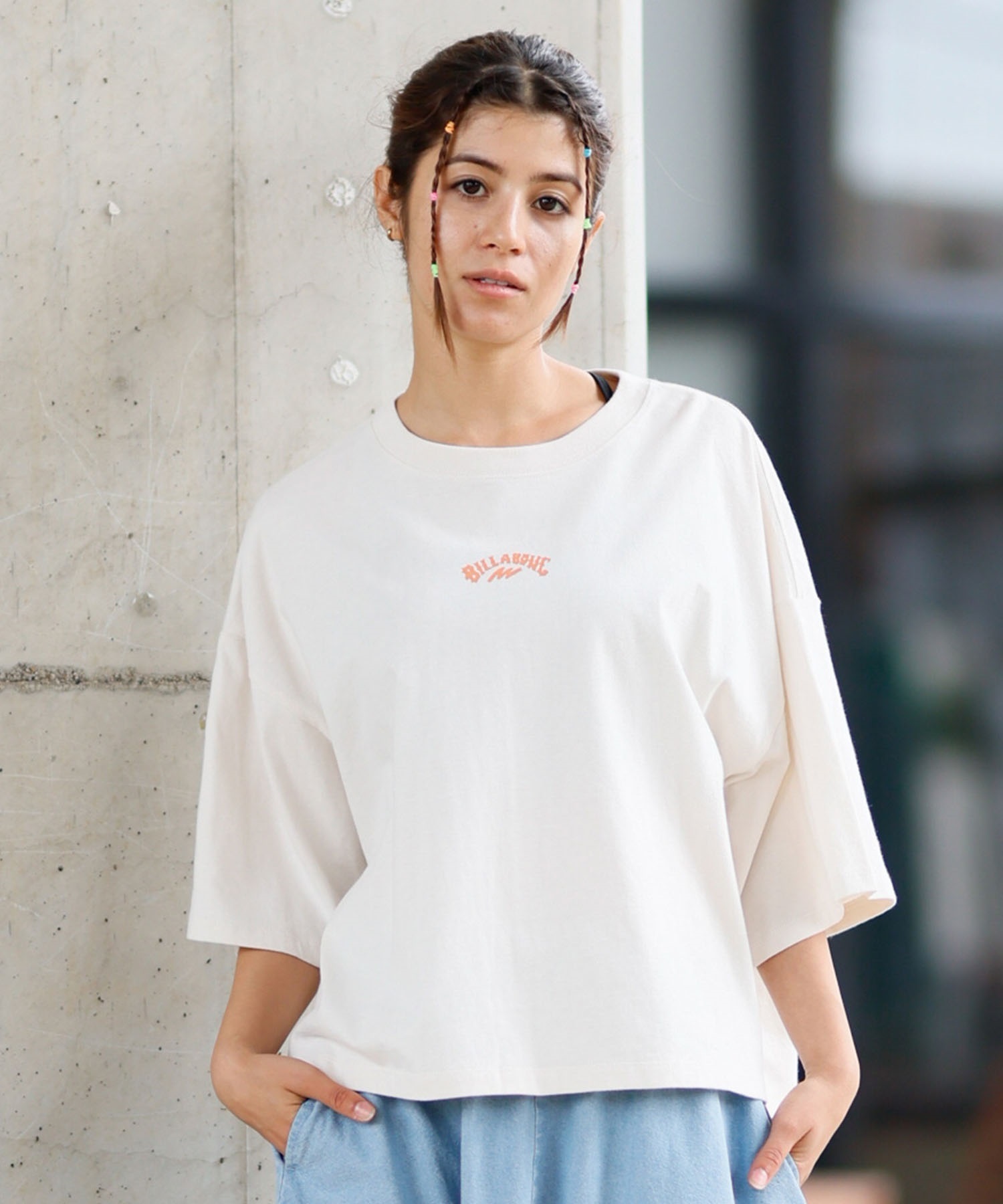 BILLABONG ビラボン 半袖 Tシャツ レディース クロップド丈 バック