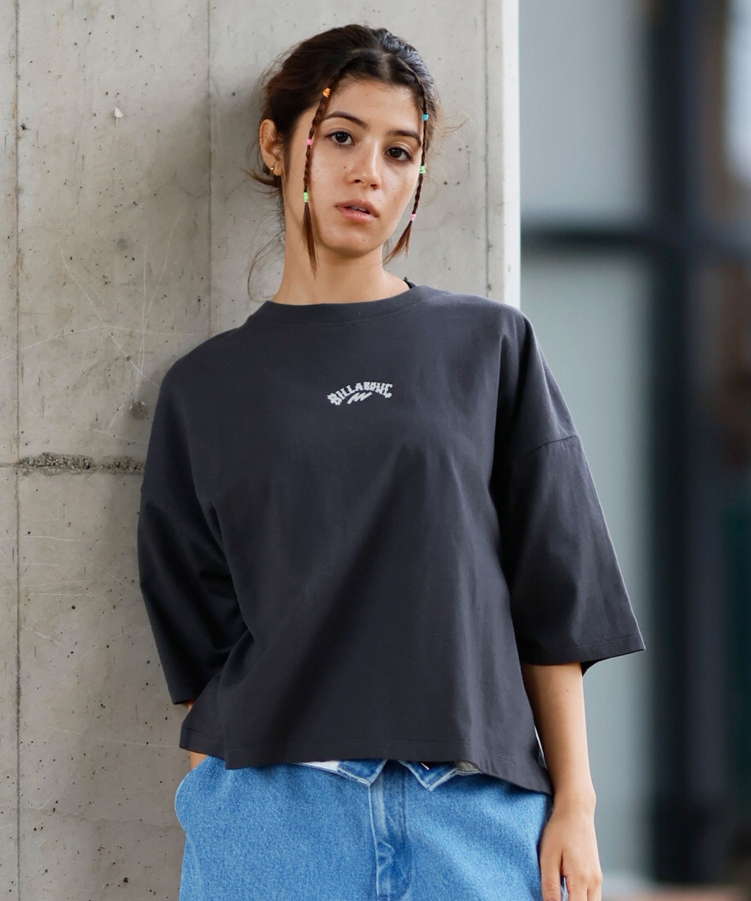 BILLABONG ビラボン 半袖 Tシャツ レディース クロップド丈 バック