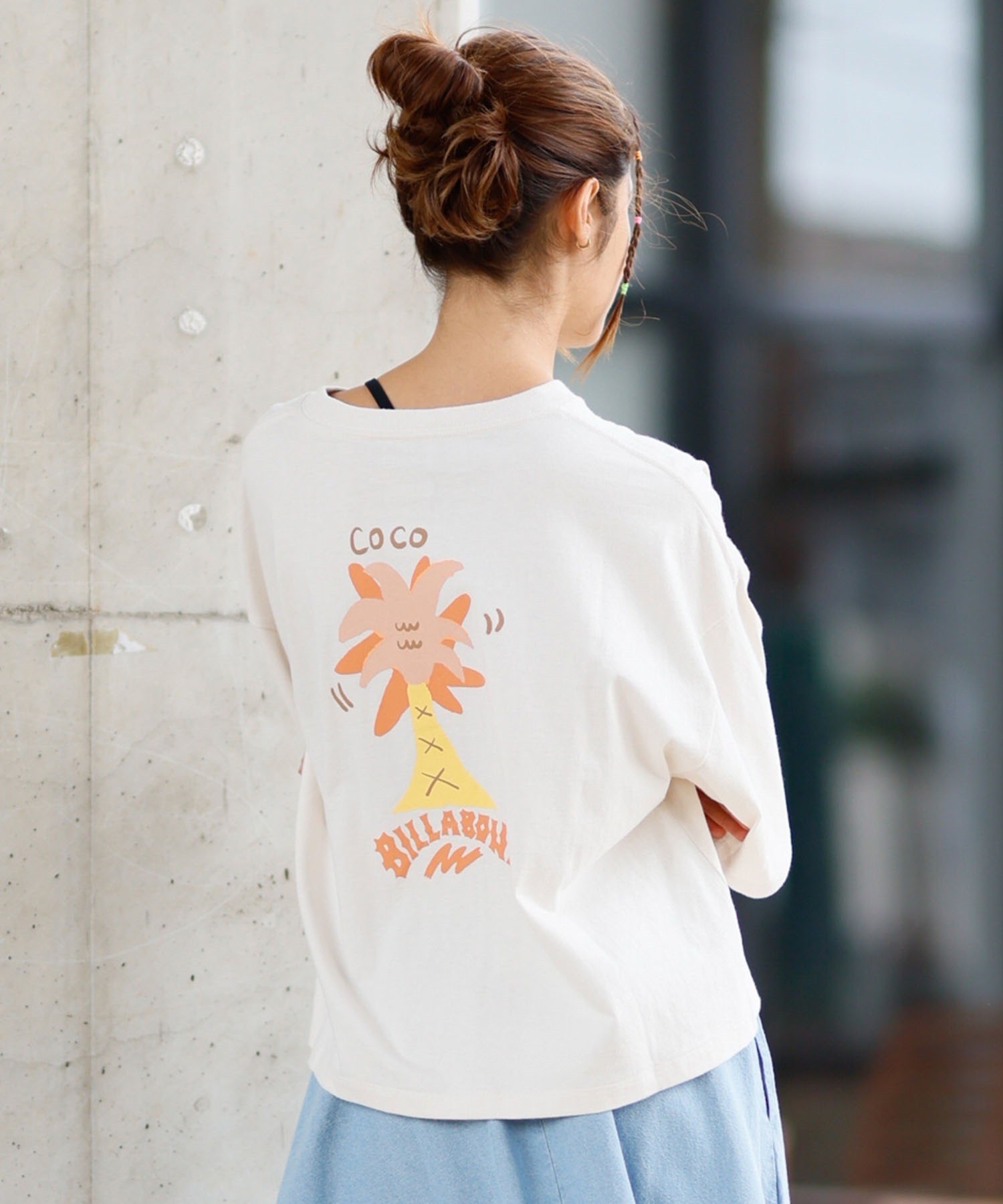 BILLABONG ビラボン 半袖 Tシャツ レディース クロップド丈 バック
