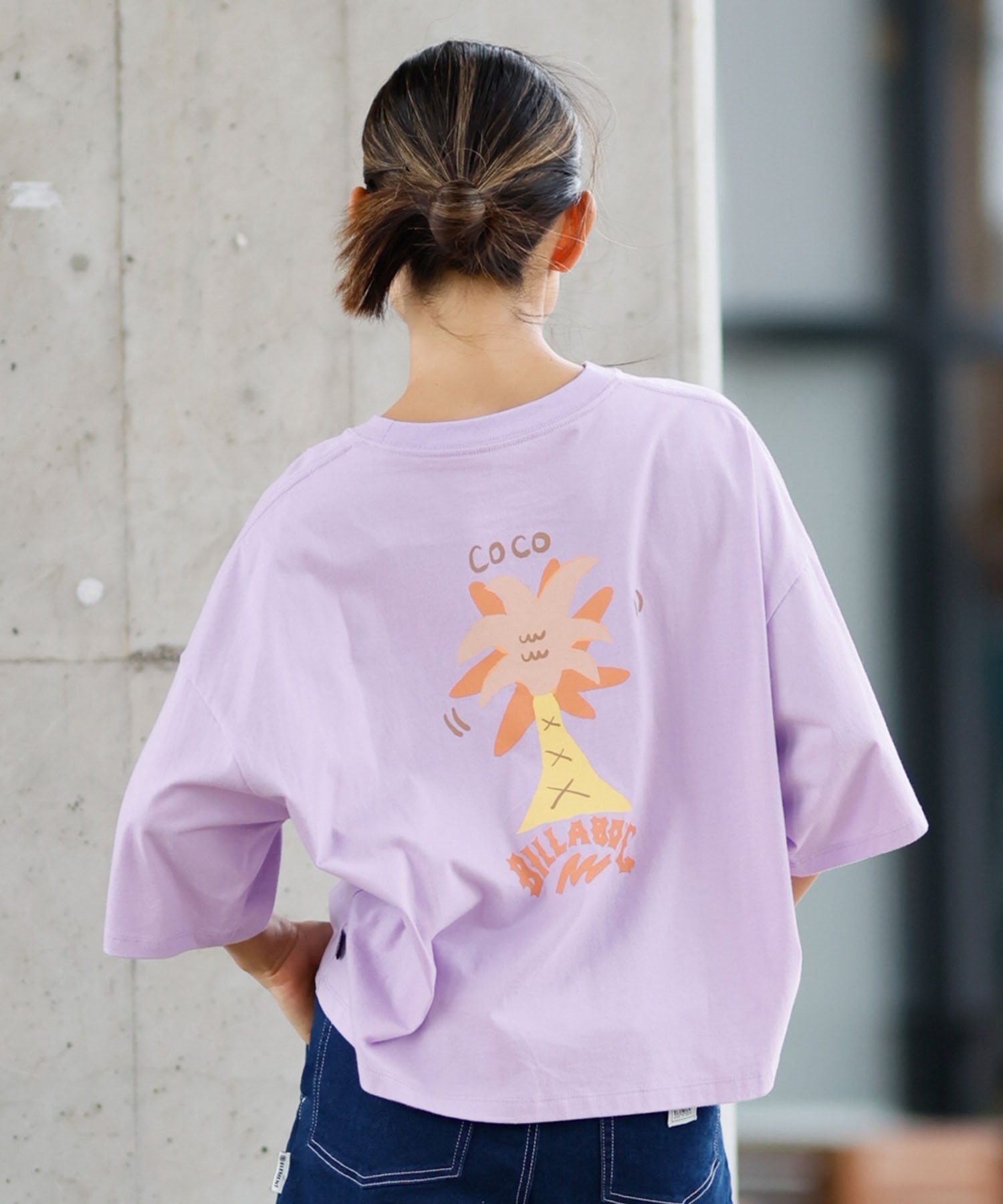 BILLABONG ビラボン 半袖 Tシャツ レディース クロップド丈 バック