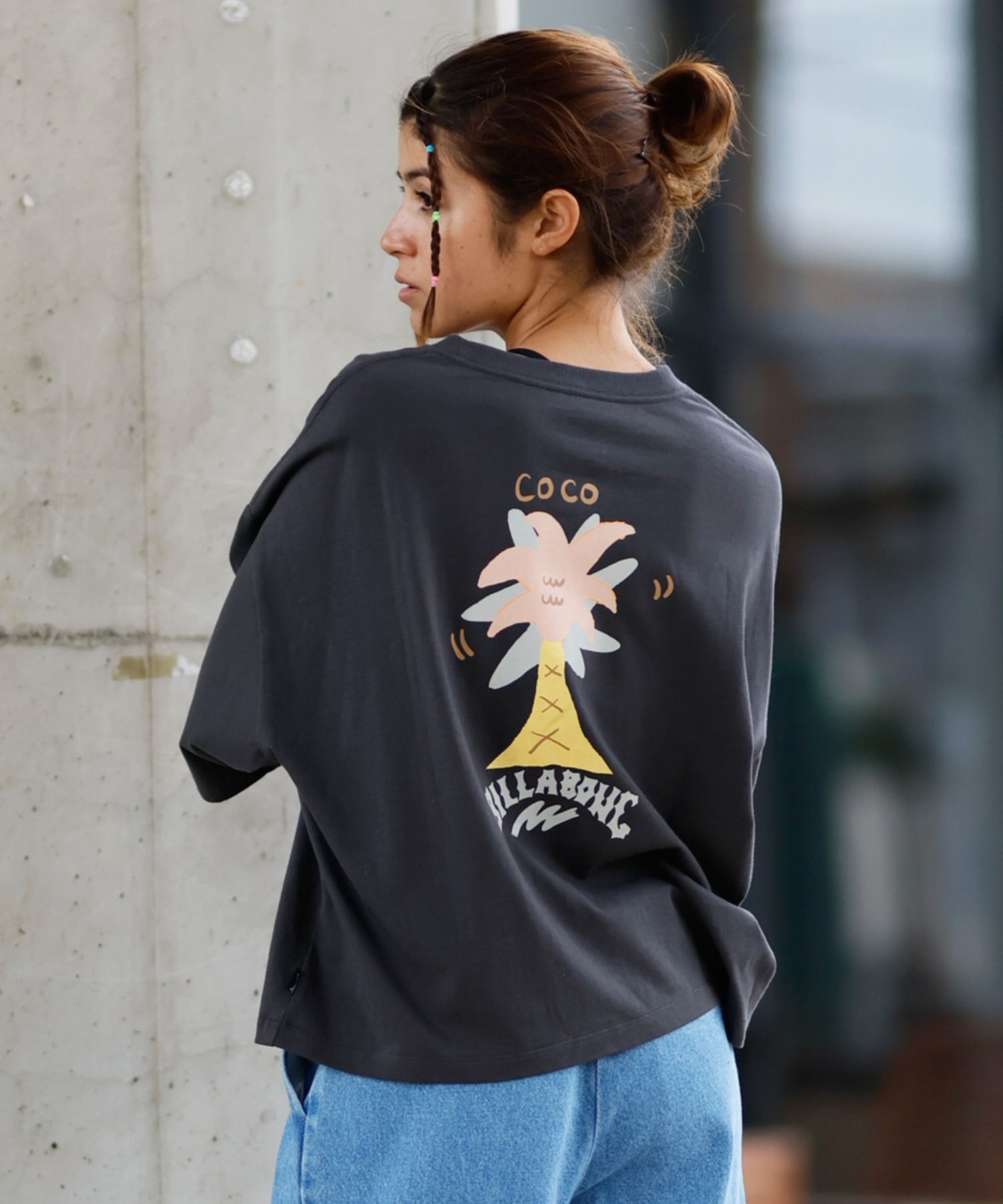 BILLABONG ビラボン 半袖 Tシャツ レディース クロップド丈 バック