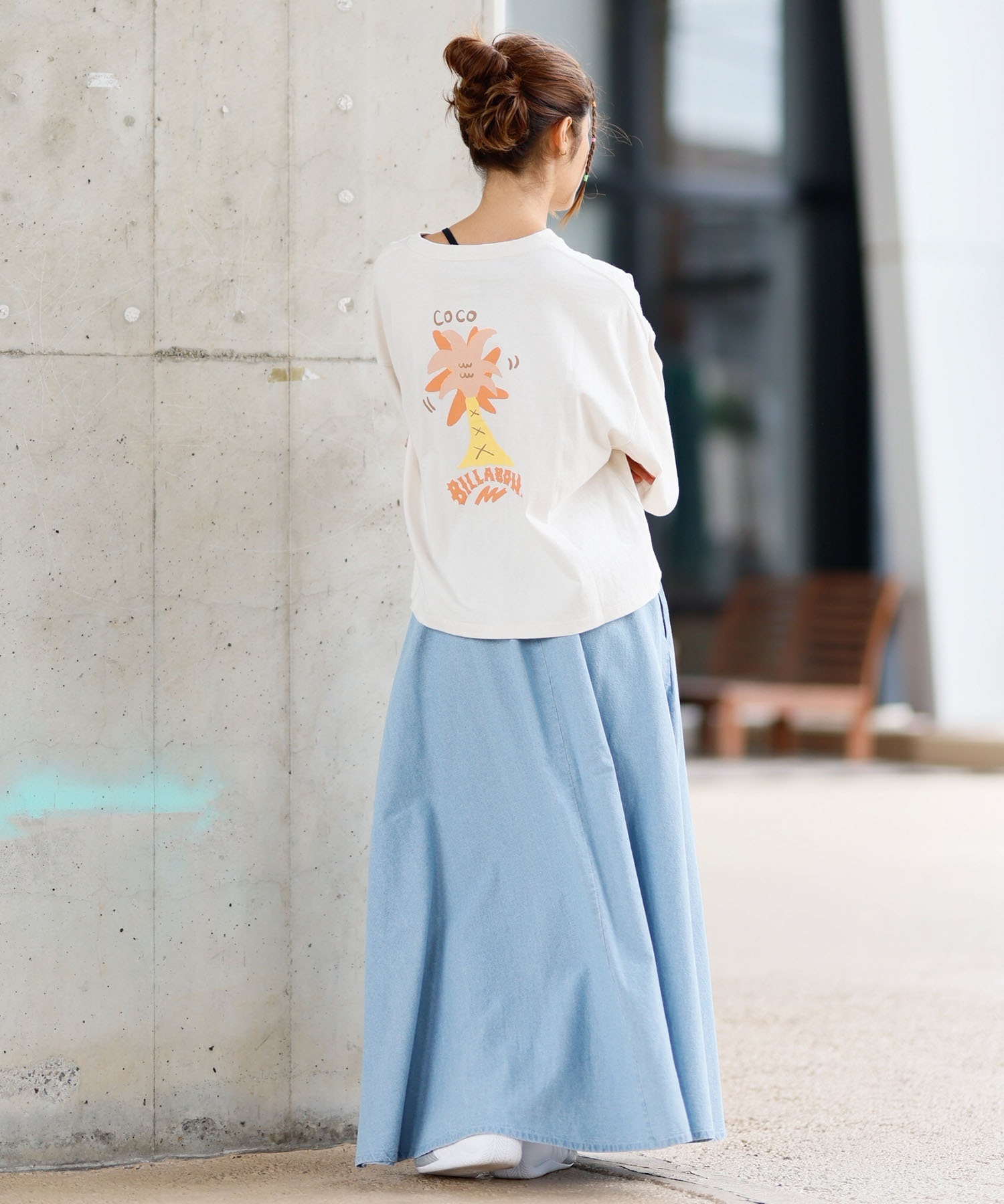 BILLABONG ビラボン 半袖 Tシャツ レディース クロップド丈 バック
