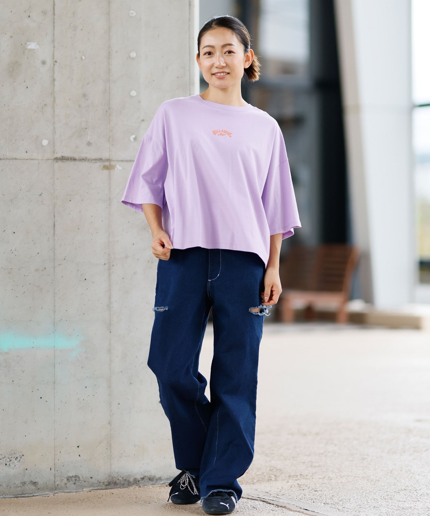 BILLABONG ビラボン 半袖 Tシャツ レディース クロップド丈 バック