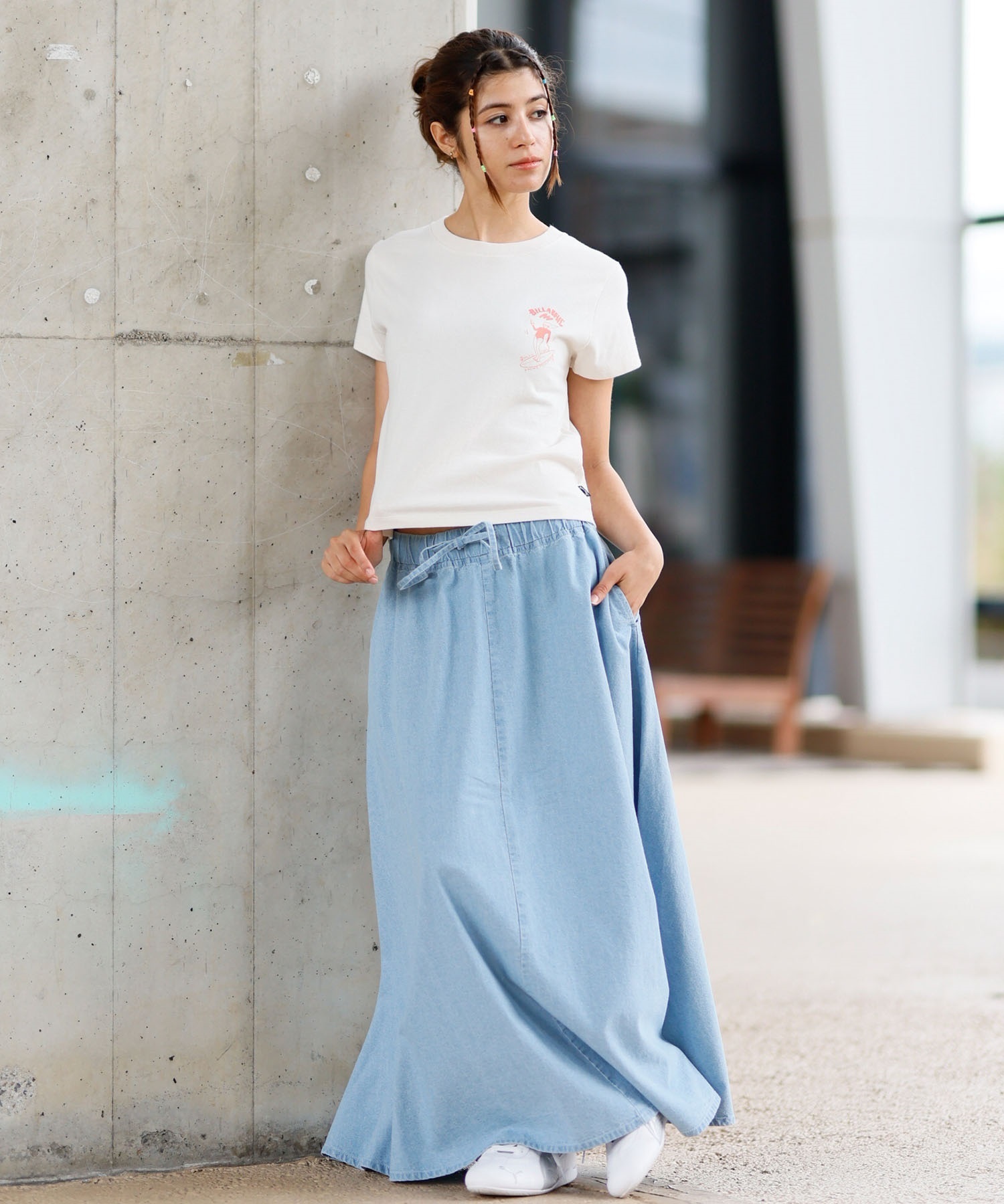 BILLABONG ビラボン 半袖 Tシャツ レディース クロップド丈 バック