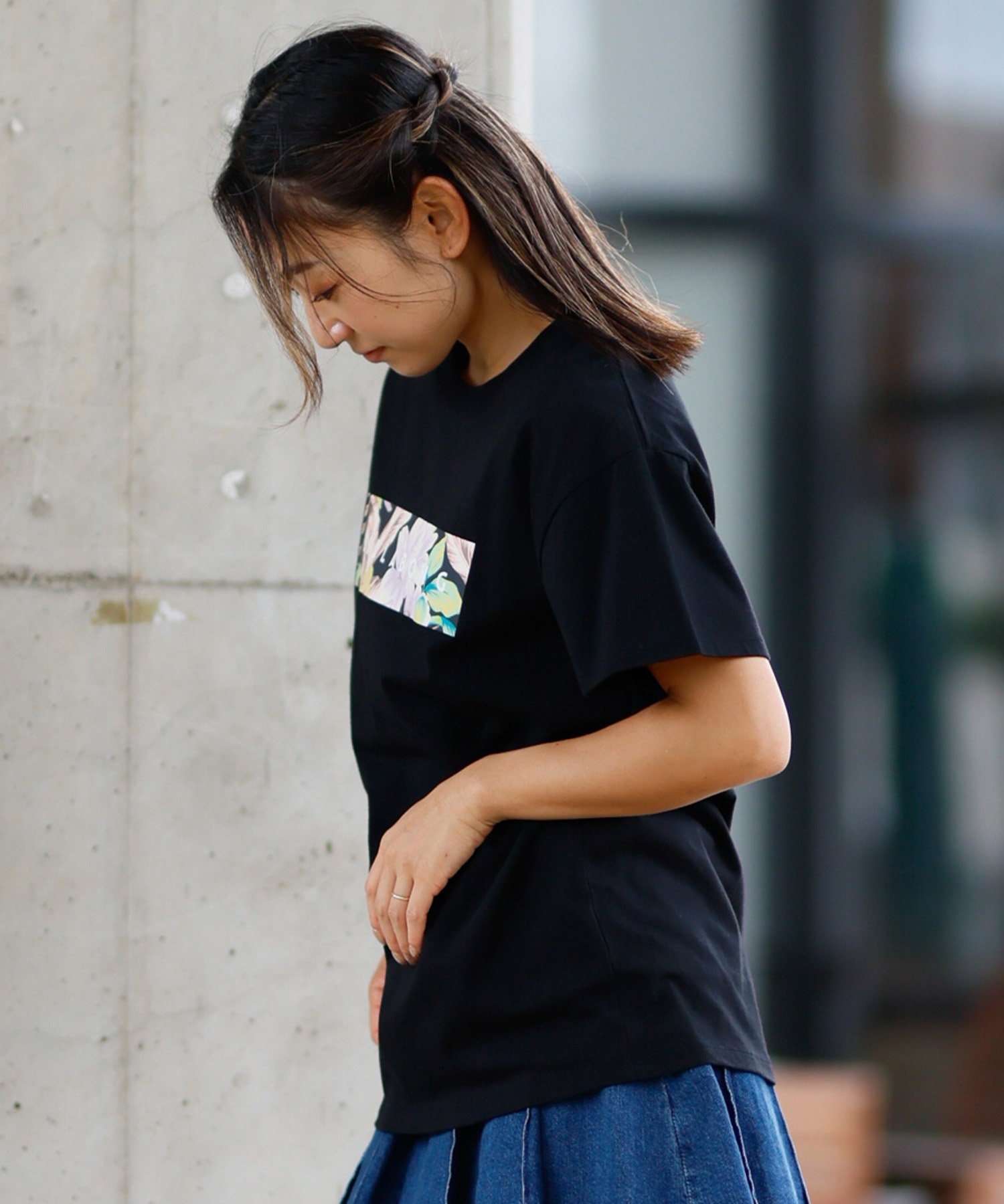 BILLABONG ビラボン 半袖 Tシャツ レディース フロントプリント レギュラーフィット BF013-201(WHT-M)