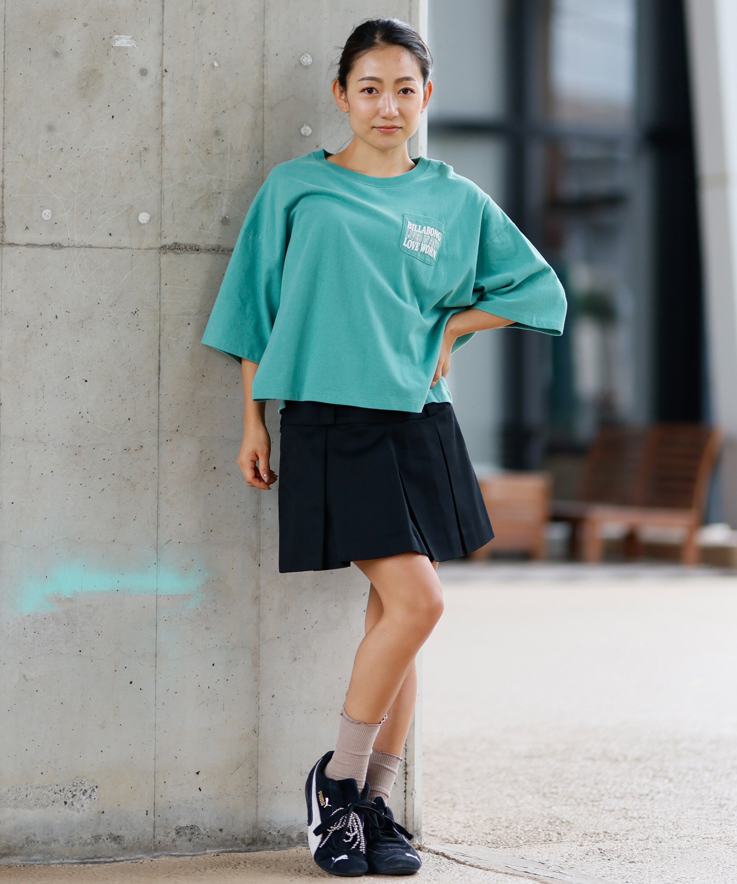 BILLABONG ビラボン 半袖 Tシャツ レディース バックプリント