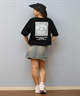 BILLABONG ビラボン 半袖 Tシャツ レディース バックプリント クロップド丈 SQUARE LOGO LOOSE CROPPED TEE BF013-205(WHT-M)