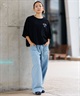 BILLABONG ビラボン 半袖 Tシャツ レディース バックプリント クロップド丈 SQUARE LOGO LOOSE CROPPED TEE BF013-205(WHT-M)