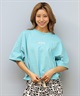 BILLABONG ビラボン 半袖 Tシャツ レディース バックプリント クロップド丈 ARCH LOGO PIGMENT WIDE LOOSE CROPPED TEE BF013-206(SCS-M)